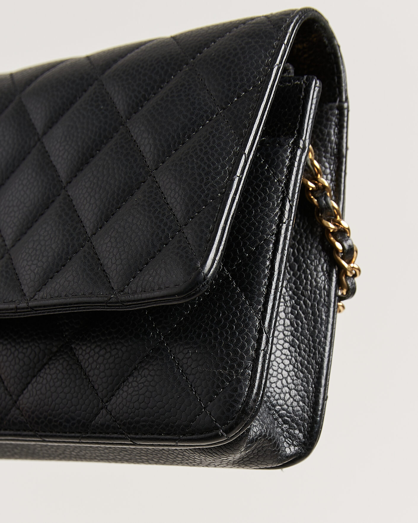 Homme | Pre-Owned & Vintage Bags | Chanel Pre-Owned | Wallet On Chain Caviar Leather Black