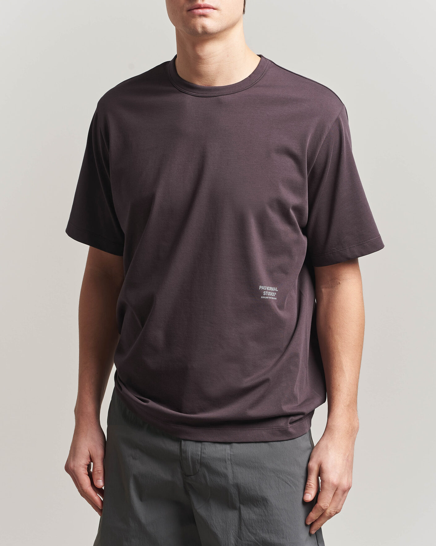 Homme | T-shirts | Pas Normal Studios | Off Race Cotton Tech T-Shirt Dark Purple