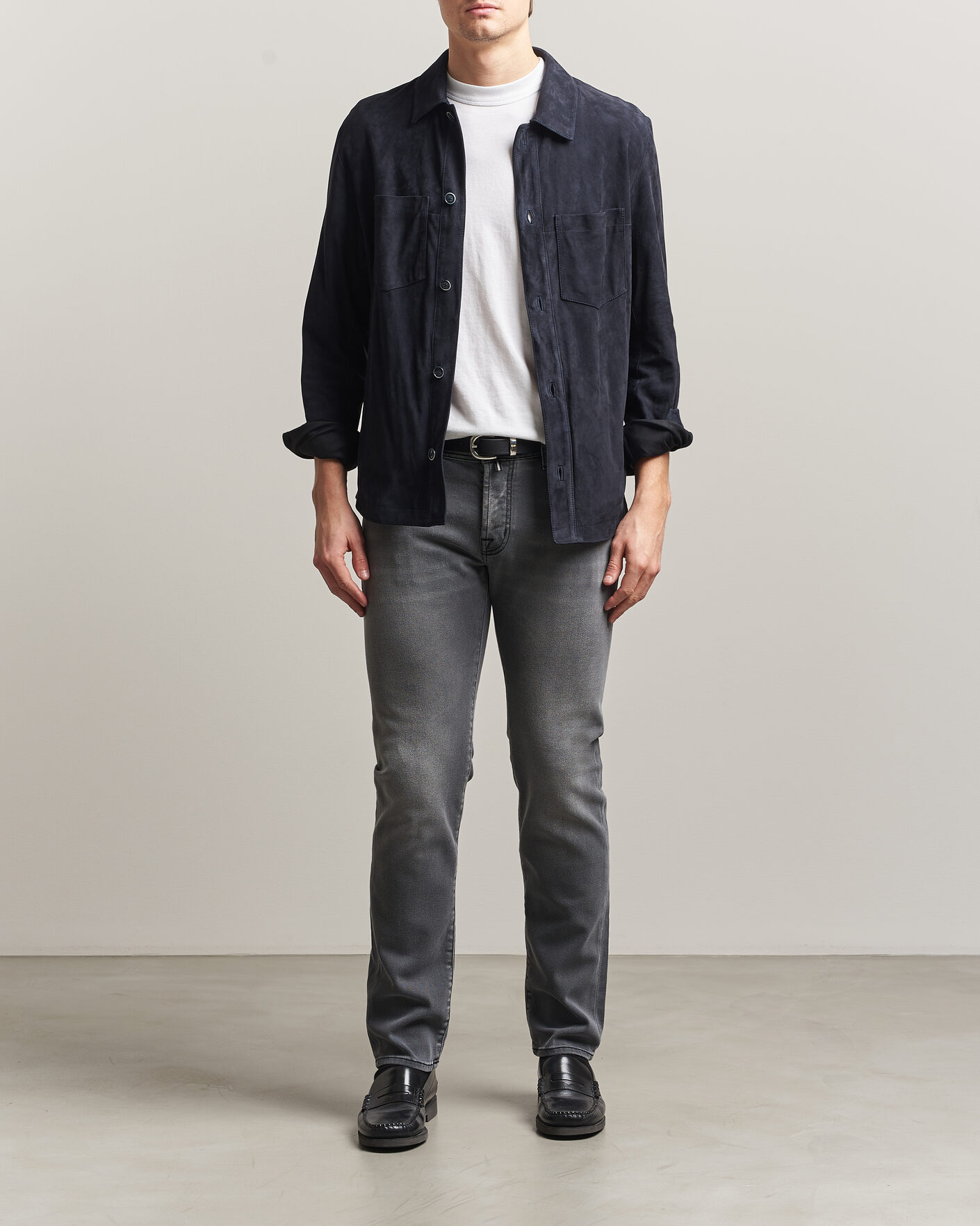 Homme | Pantalons | Jacob Cohën | Nick Slim Fit Power Stretch Jeans Light Black Wash