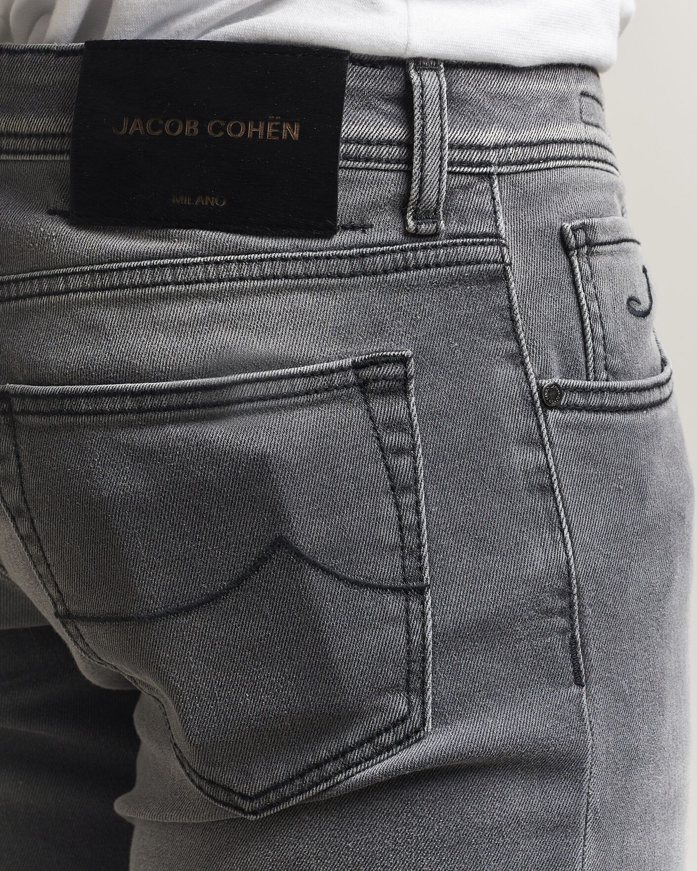 Homme | Pantalons | Jacob Cohën | Nick Slim Fit Power Stretch Jeans Light Black Wash