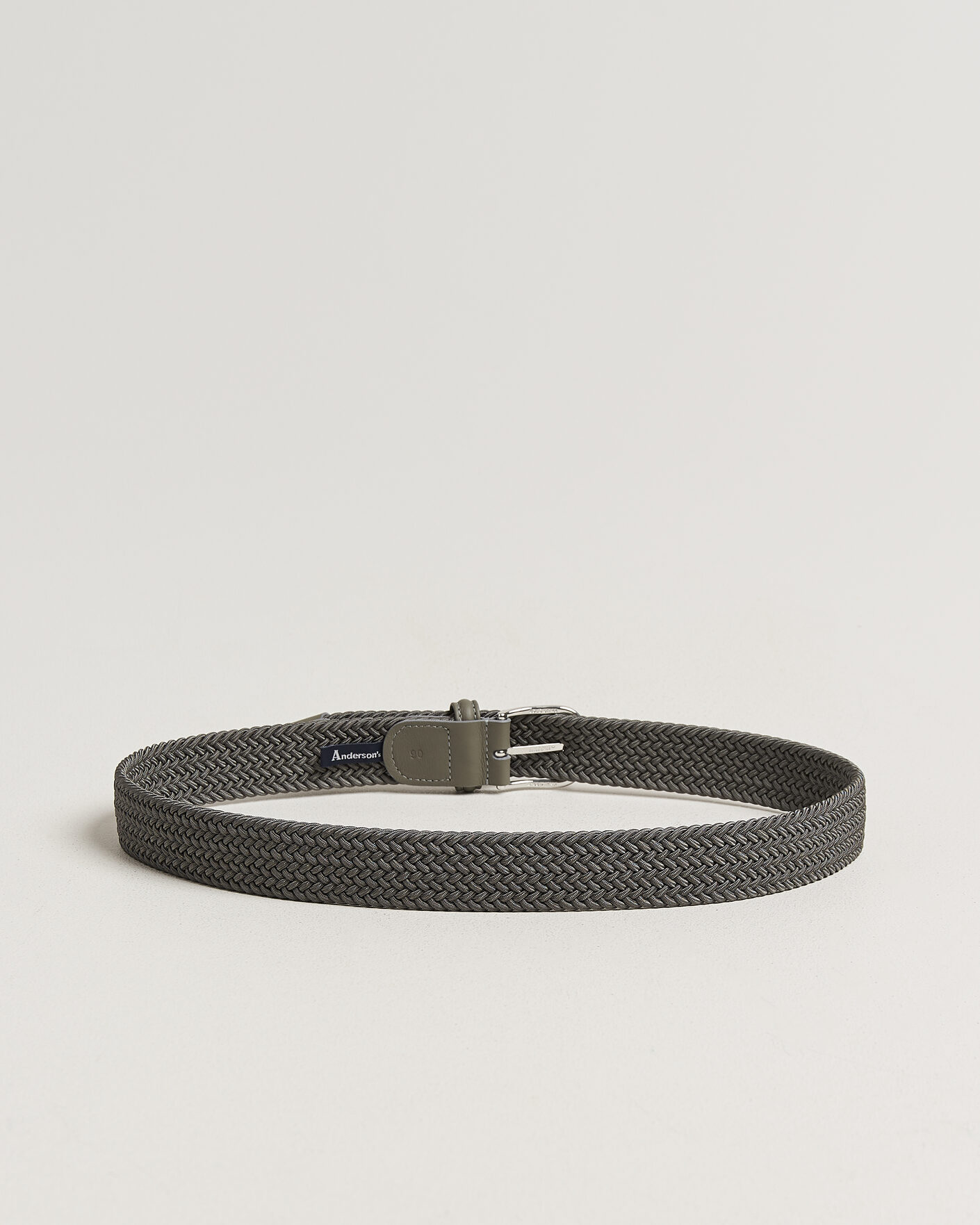 Homme | Ceintures | Anderson's | Stretch Woven 3,5cm Belt Grey