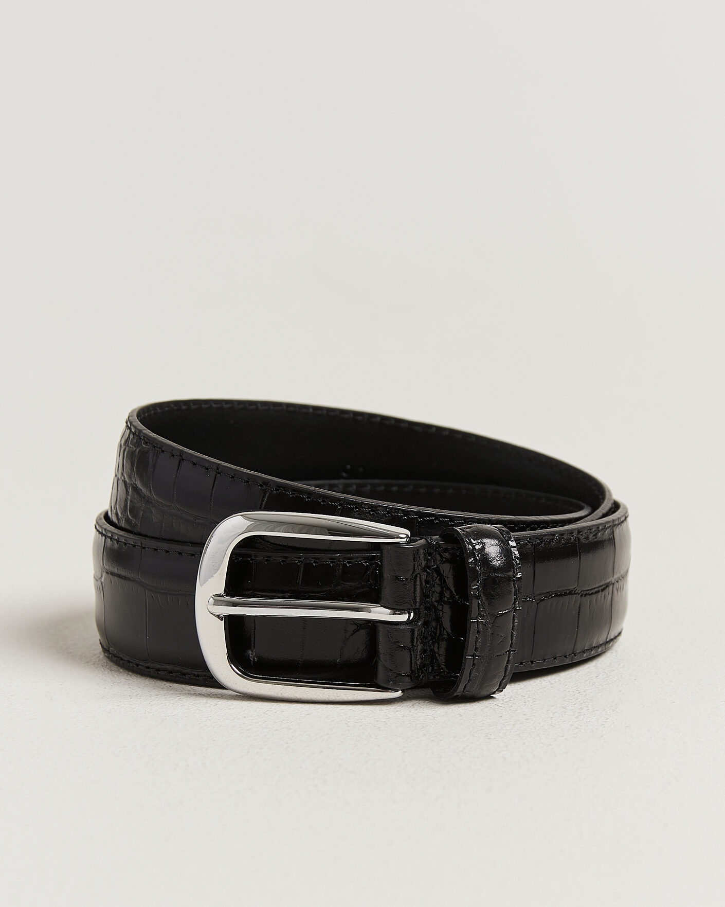 Homme | Ceintures | Anderson's | Embossed Western Leather Belt Black