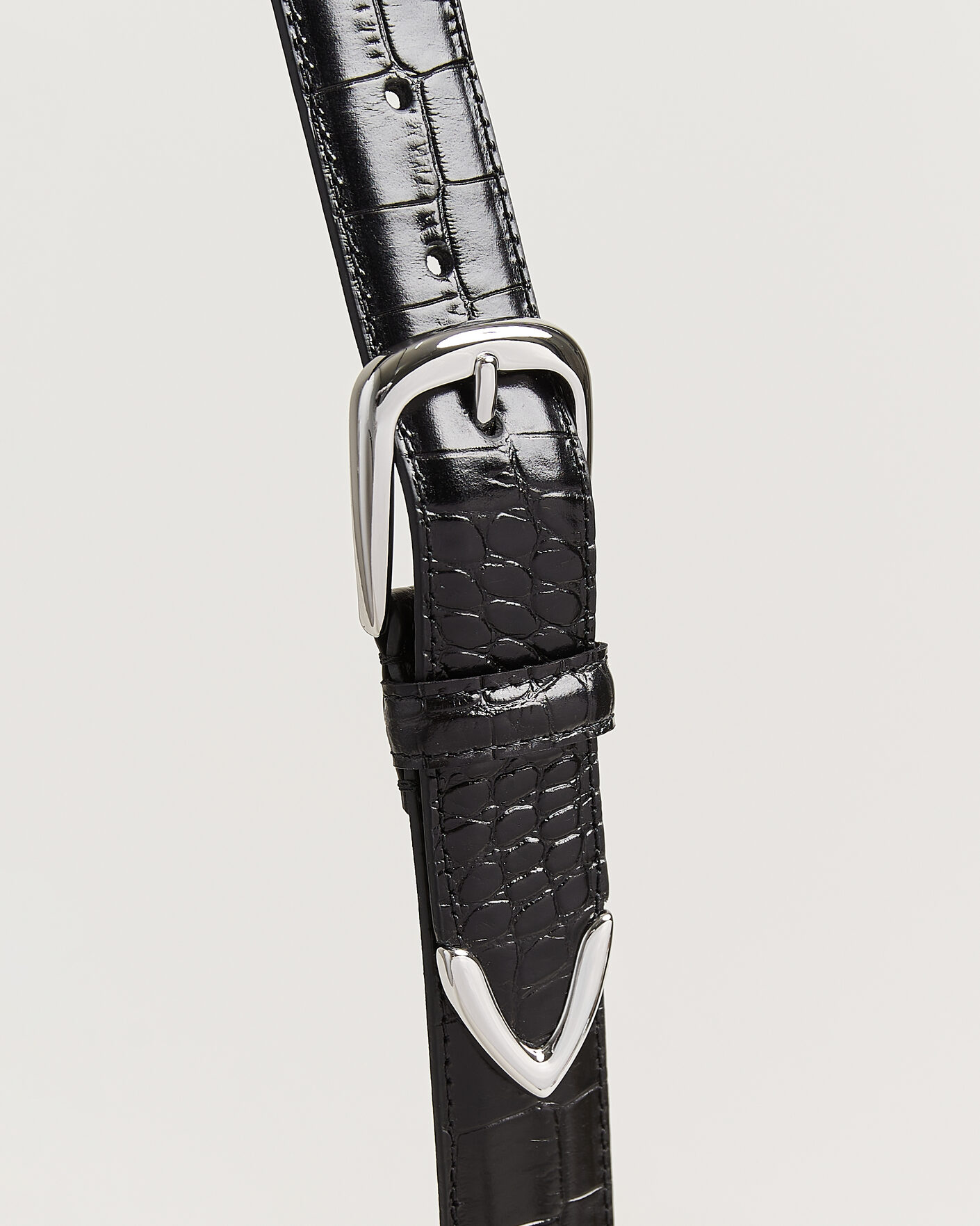 Homme | Ceintures | Anderson's | Embossed Western Leather Belt Black