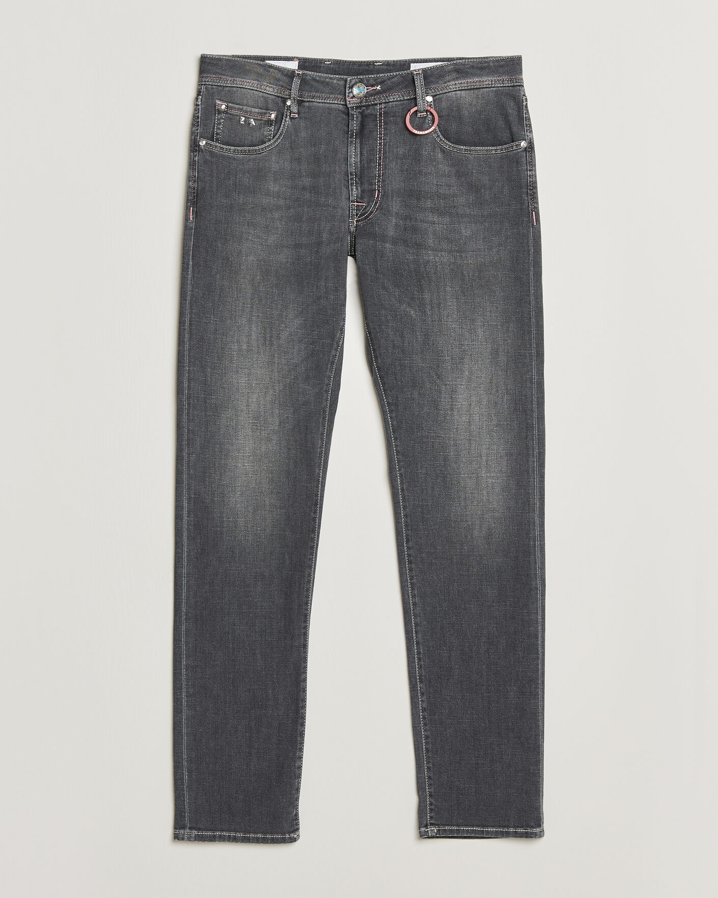 Homme | Jeans | Tramarossa | Michelangelo Contrast Seam Stretch Jeans Dark Grey