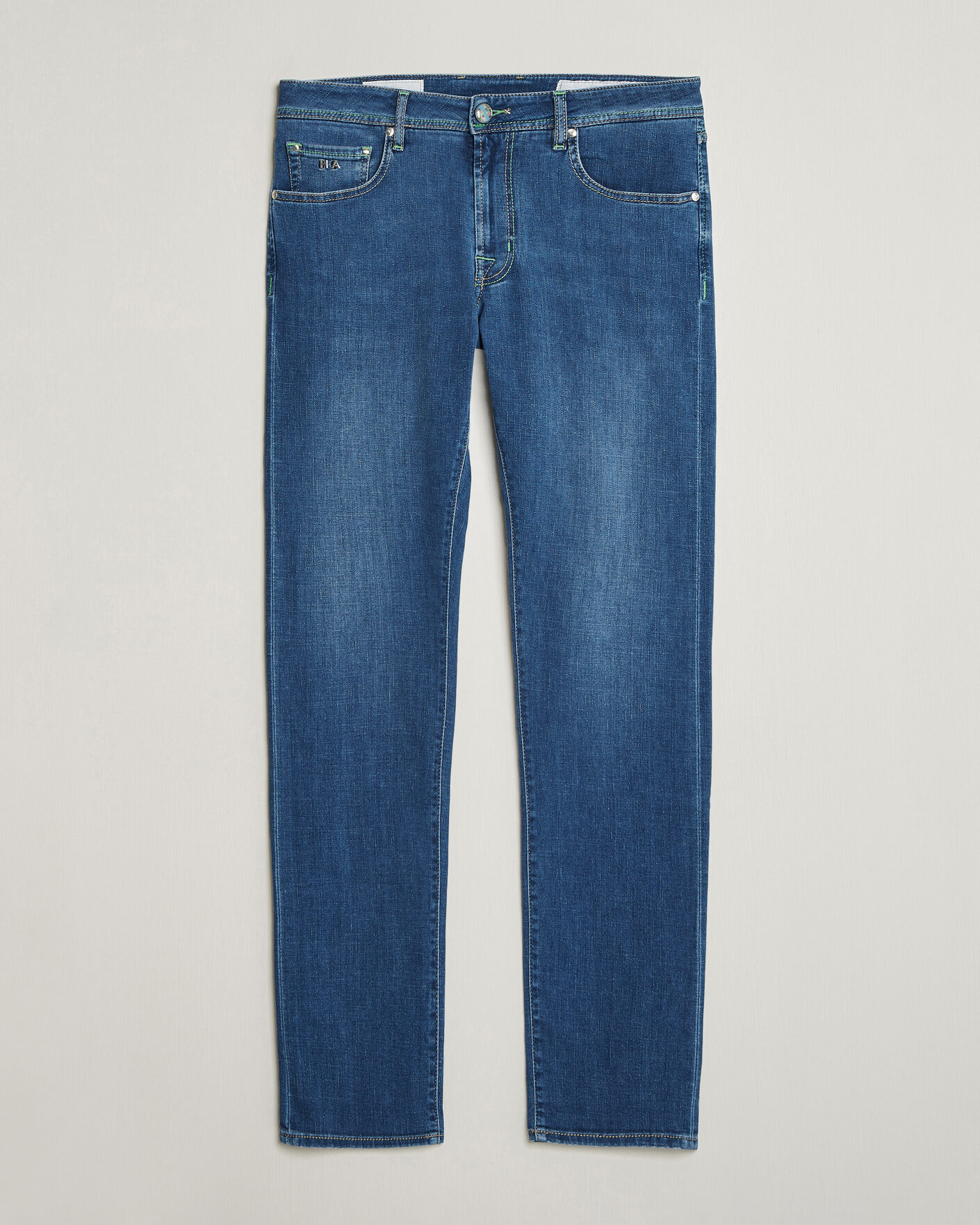Homme | Pantalons | Tramarossa | Michelangelo Contrast Seam Stretch Jeans Mid Blue