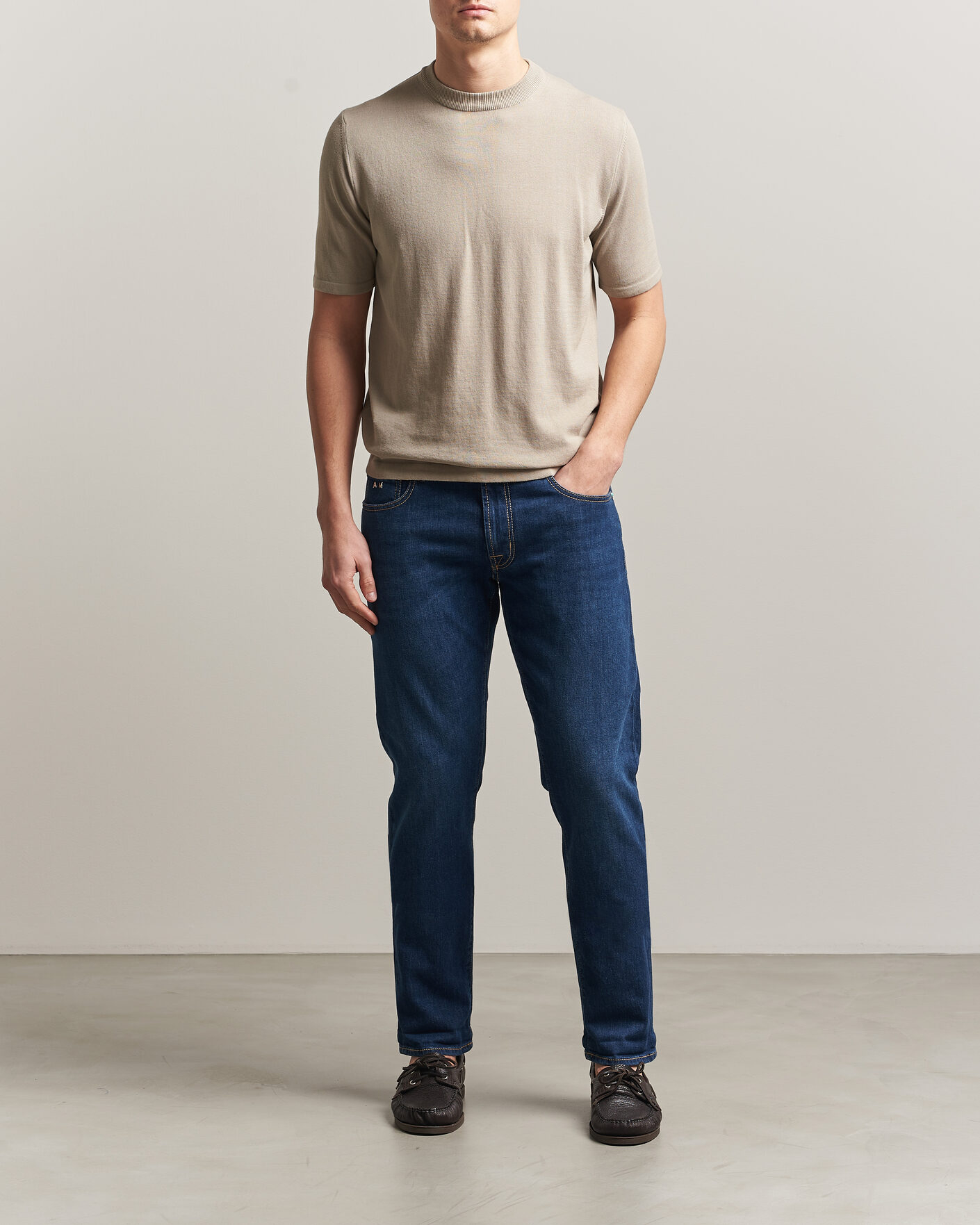 Homme | Pantalons | Tramarossa | Michelangelo Western Badge Stretch Jeans Mid Blue