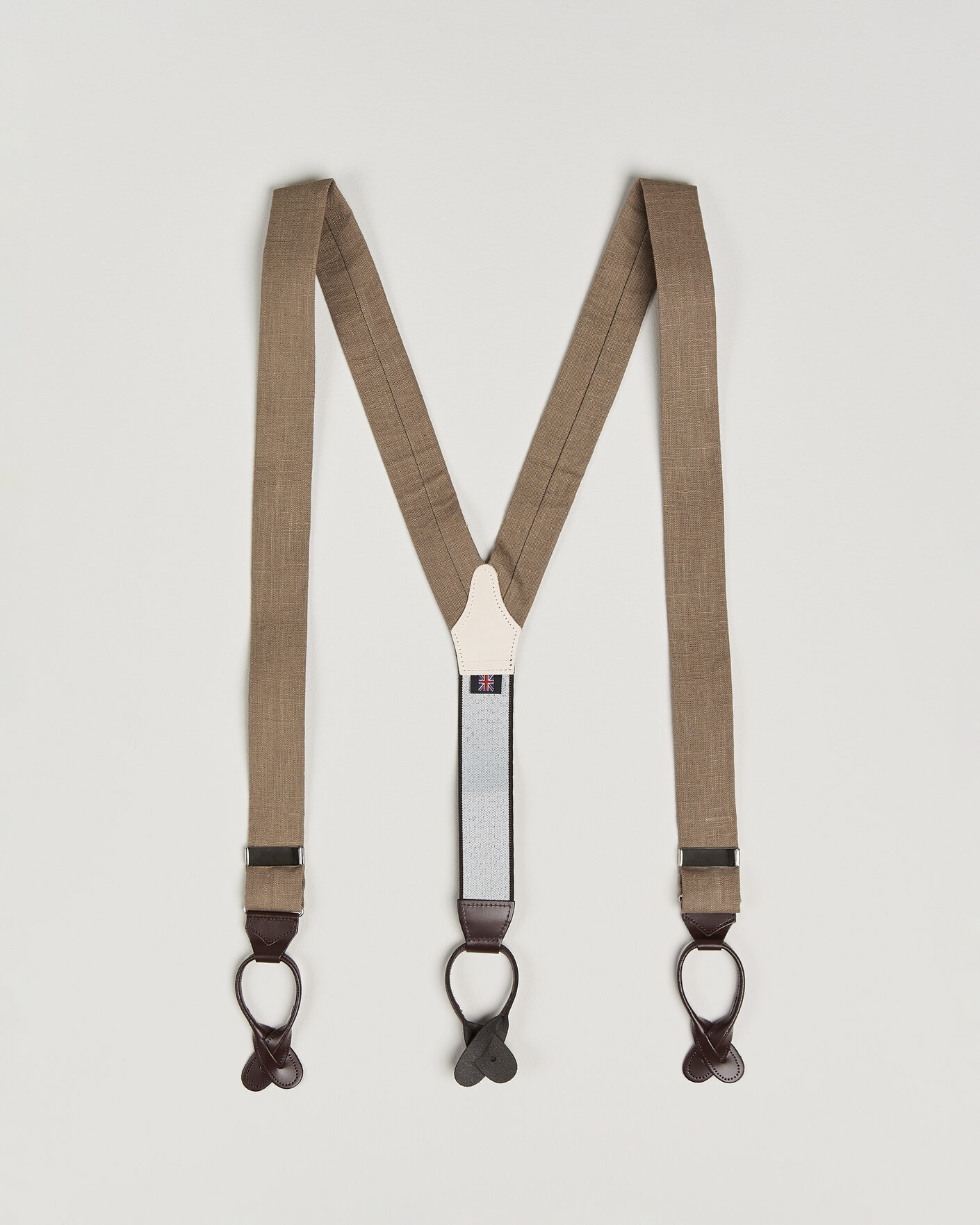Homme | Bretelles | Albert Thurston | Linen Braces Acorn Brown