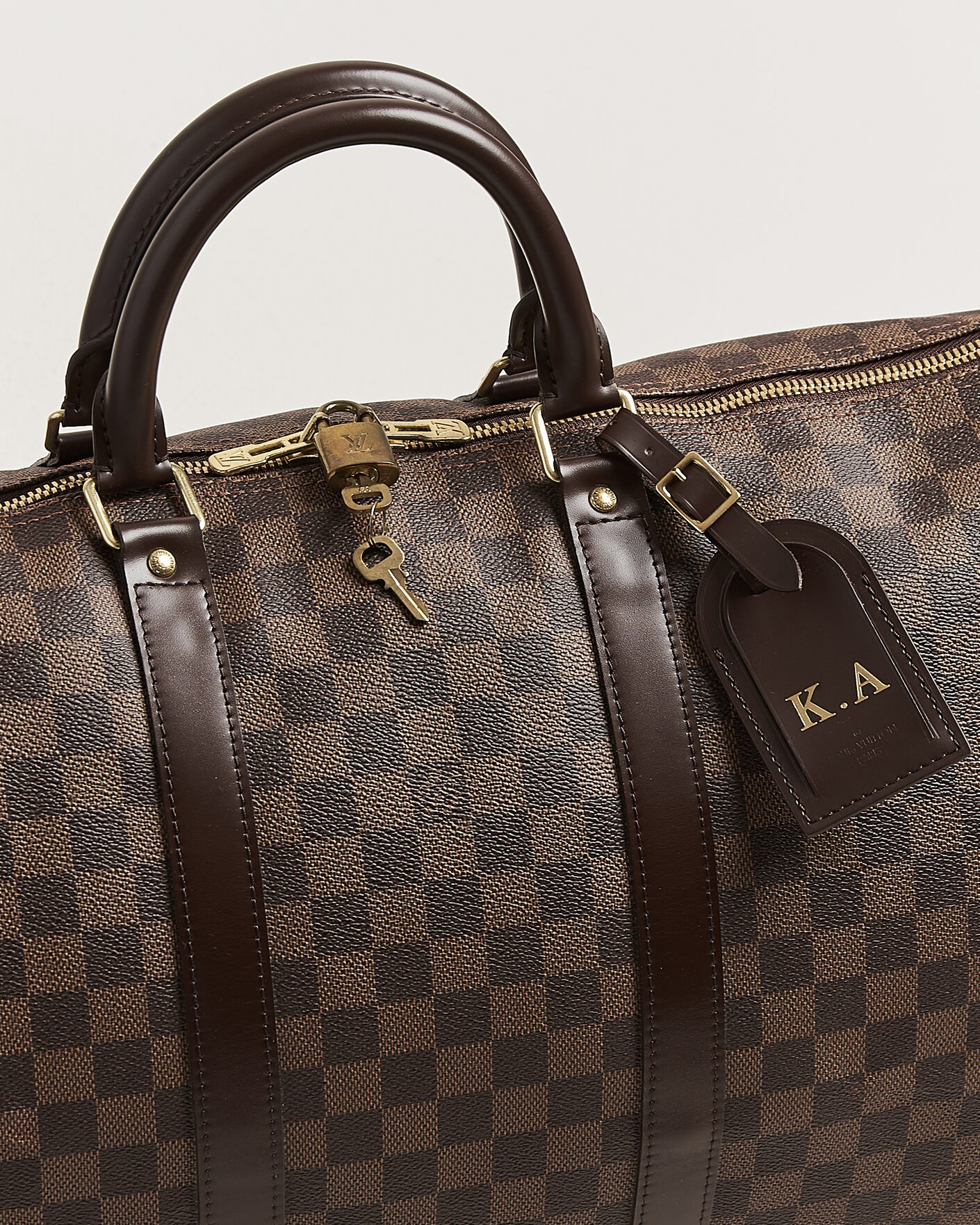 Homme | Pre-Owned & Vintage Bags | Louis Vuitton Pre-Owned | Keepall 50 Damier Ebene