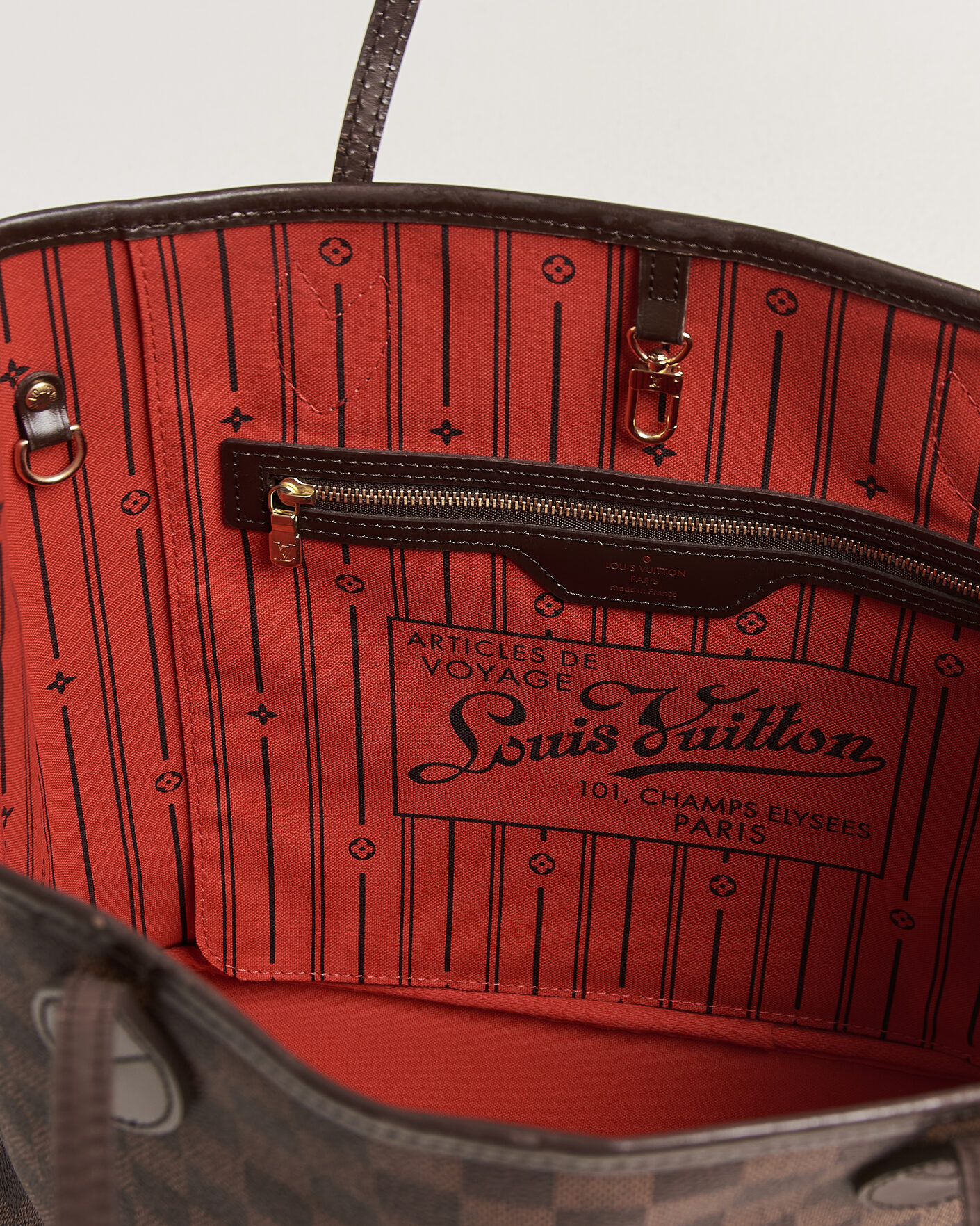 Homme | Pre-Owned & Vintage Bags | Louis Vuitton Pre-Owned | Neverfull MM Damier Ebene