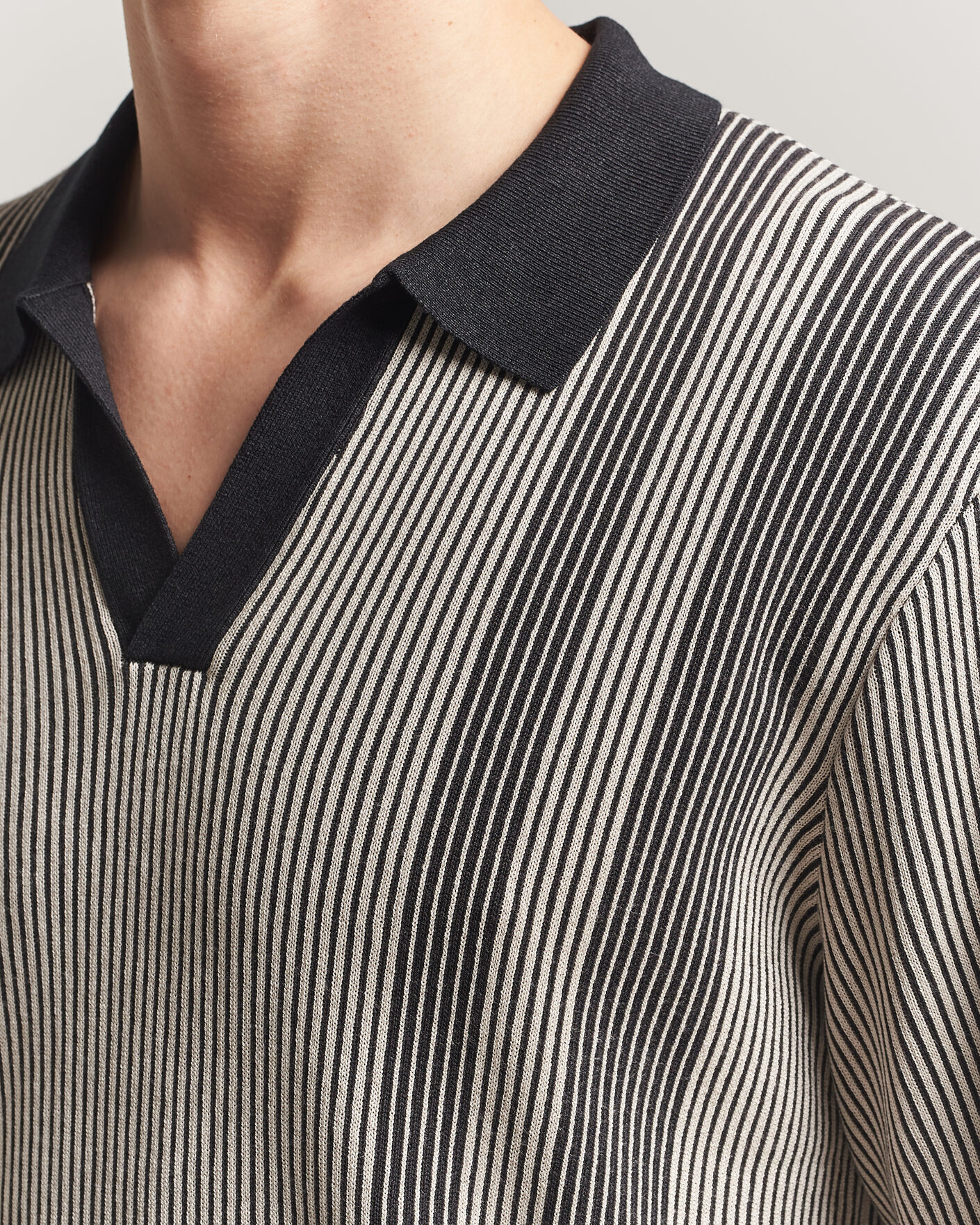 Homme | Polos | J.Lindeberg | Sal Knitted Polo Moonbeam