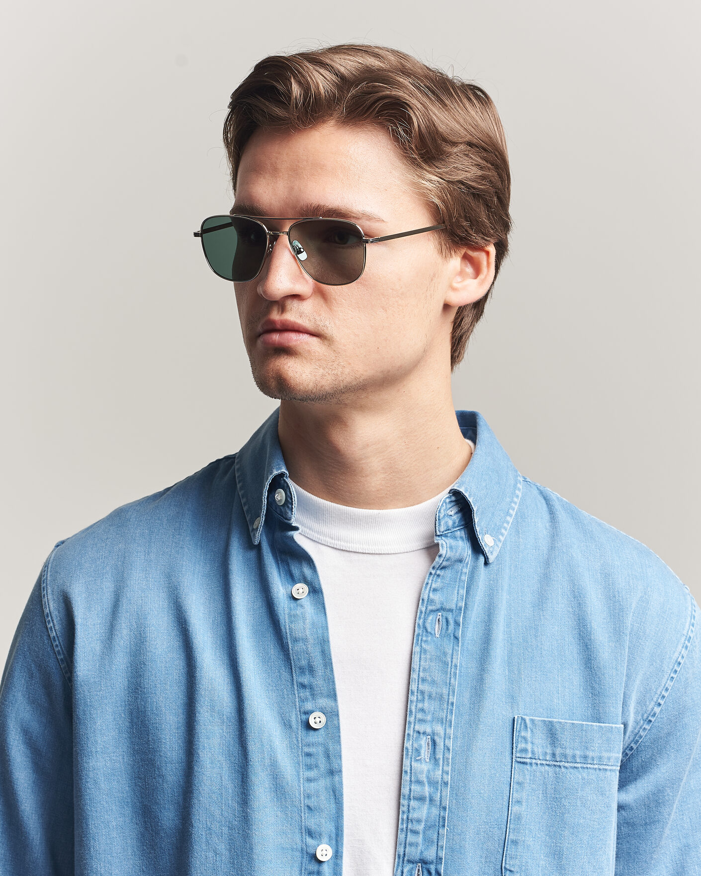 Homme | Lunettes De Soleil | Garrett Leight | El Capitan Sunglasses Silver