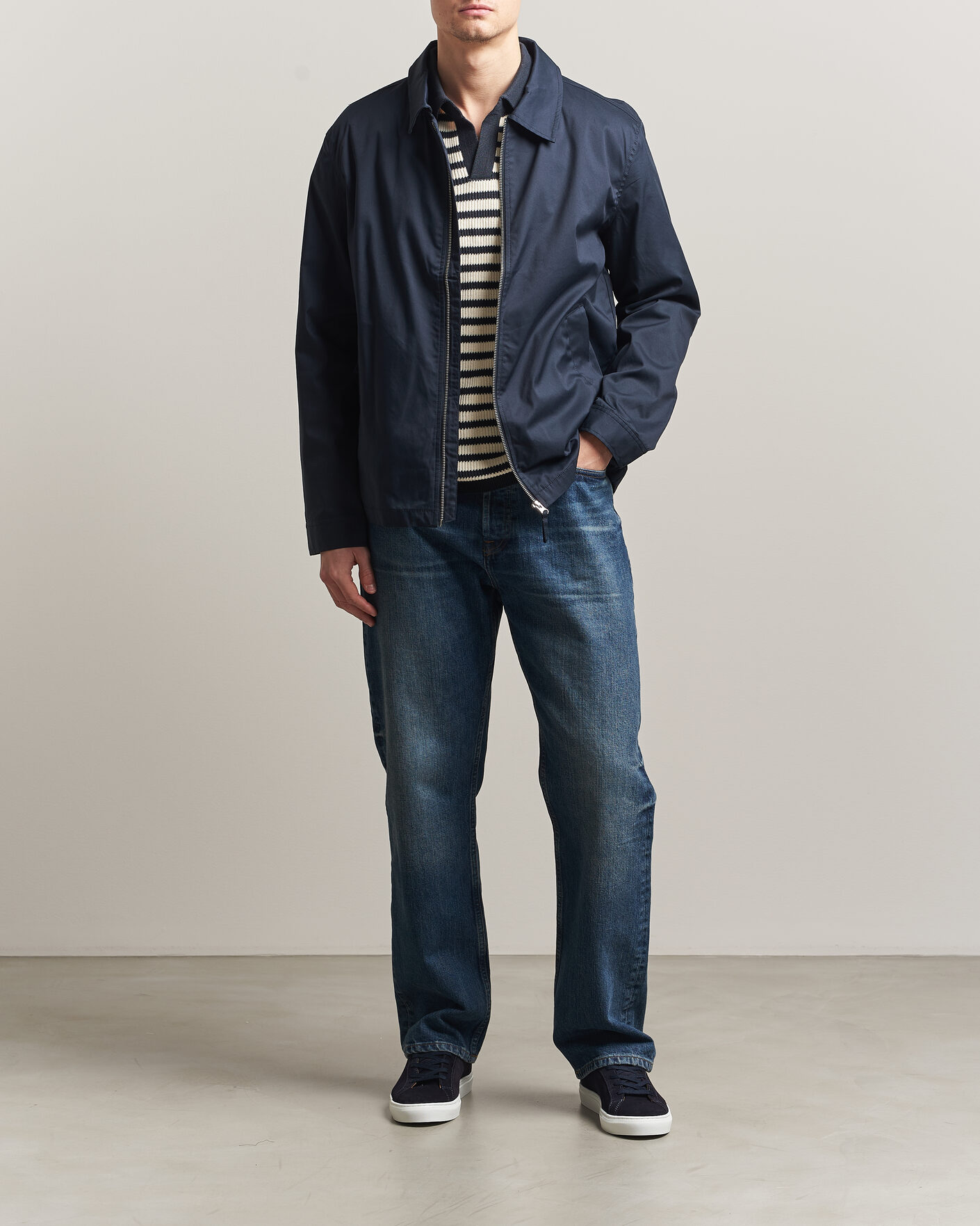 Homme | Manteaux Et Vestes | A Day's March | Garland Cotton Jacket Navy