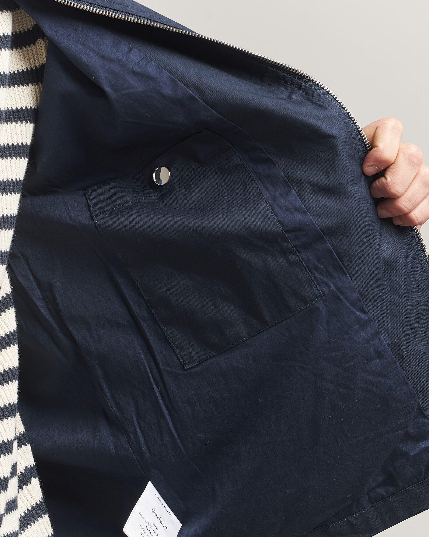 Homme | Manteaux Et Vestes | A Day's March | Garland Cotton Jacket Navy