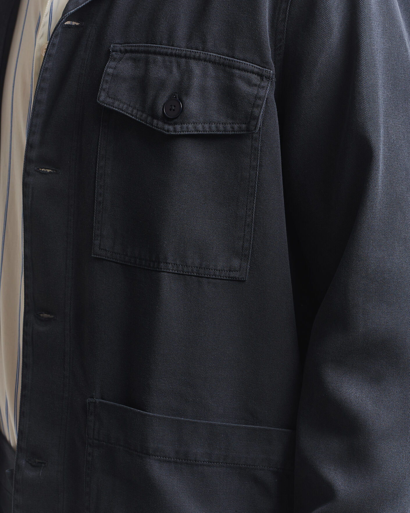 Homme | Chemises | A Day's March | Banagher Lyocell Overshirt Navy