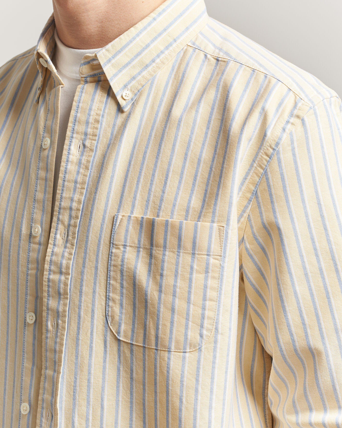 Homme | Chemises | A Day's March | Original Oxford Shirt Yellow Multi