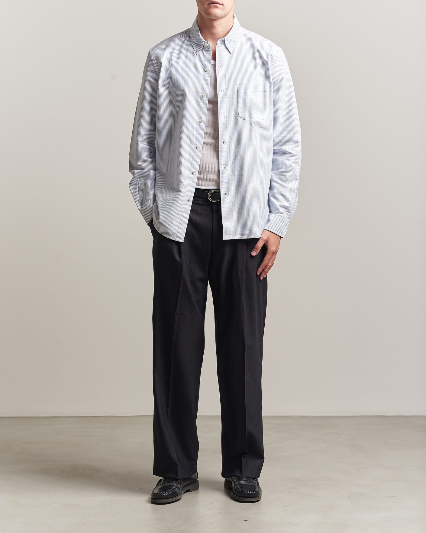 Homme | Chemises | A Day's March | Original Oxford Shirt Blue/White