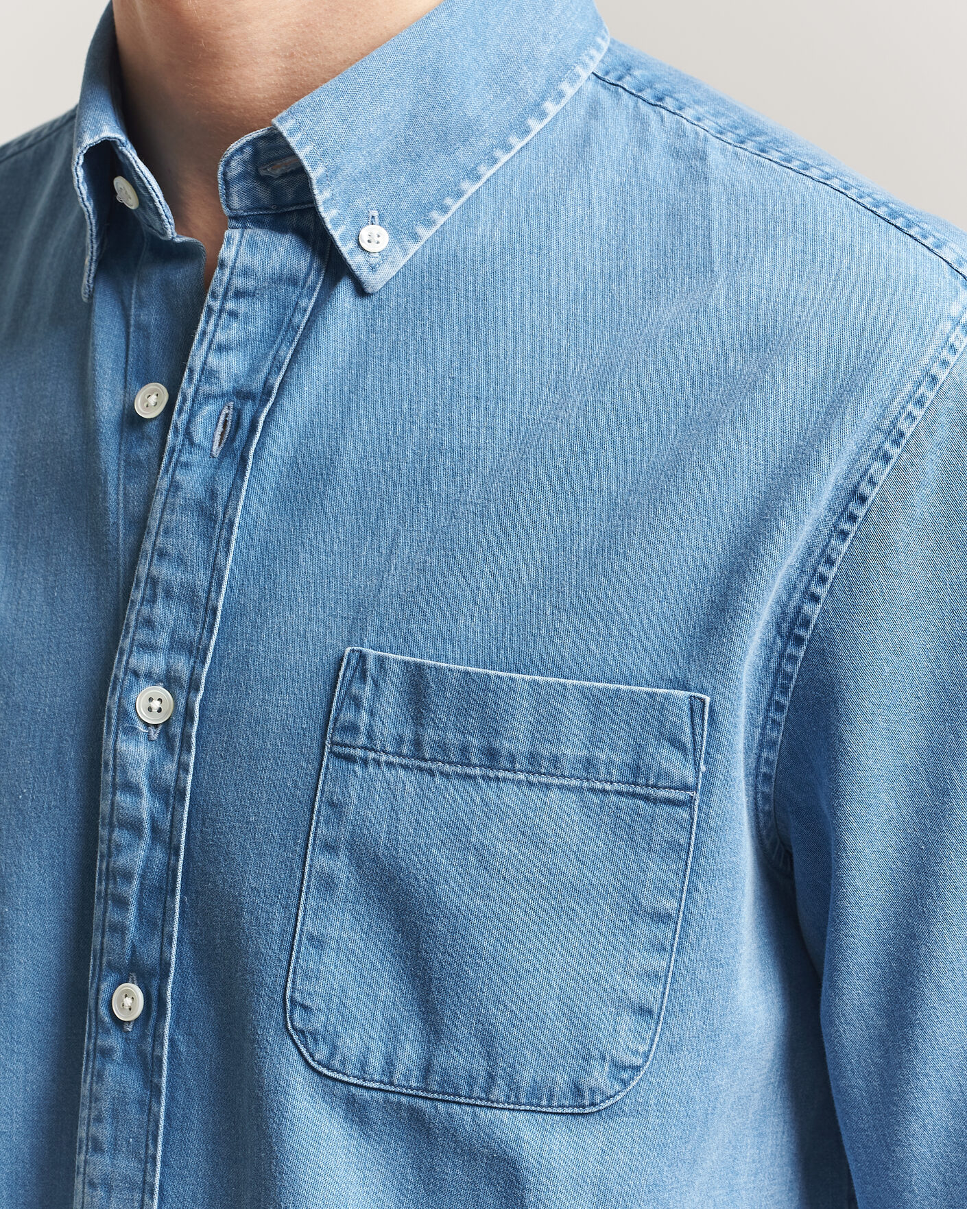 Homme | Chemises | A Day's March | Original Denim Shirt Light Blue