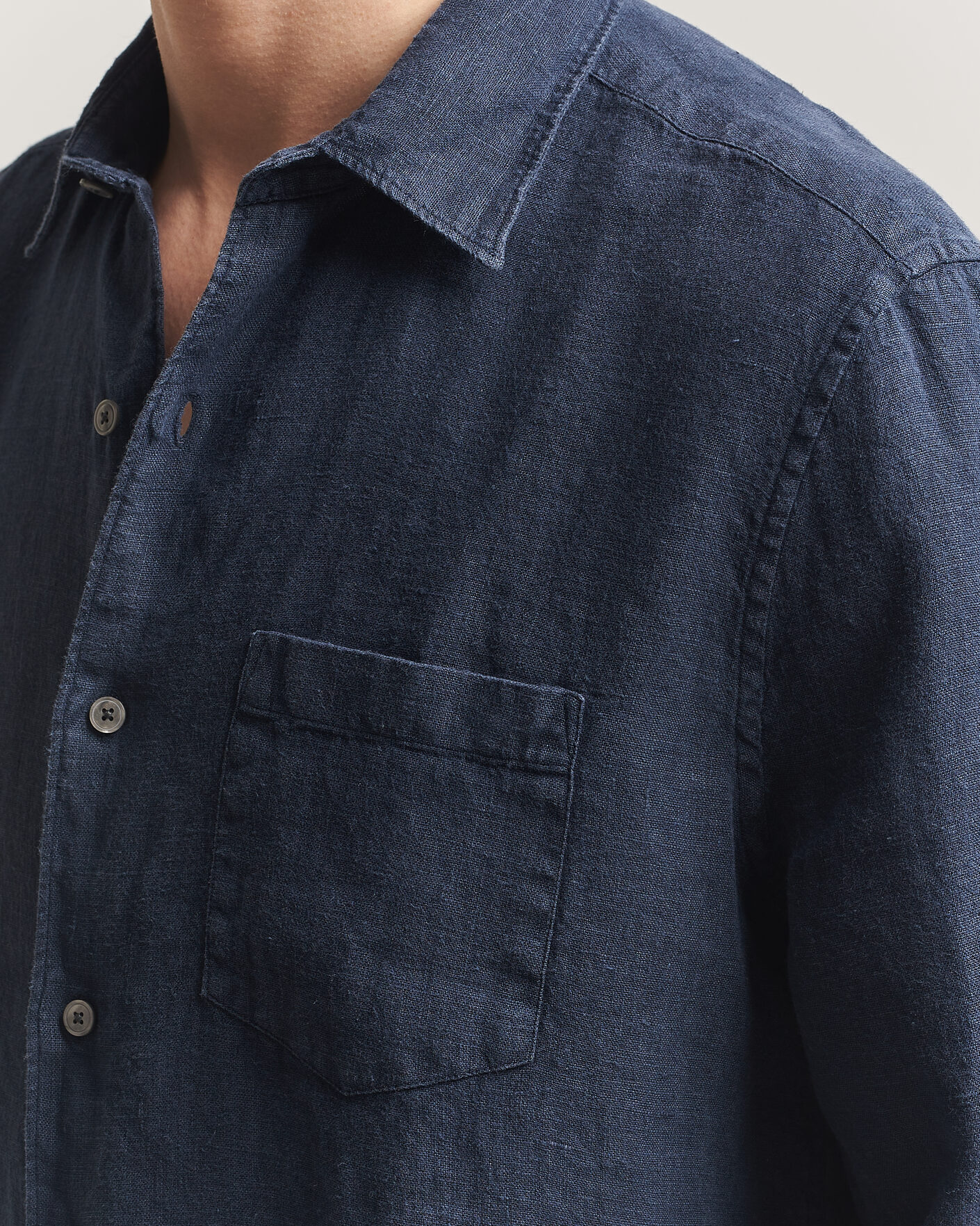 Homme | Chemises | A Day's March | Daintree Linen Shirt Navy