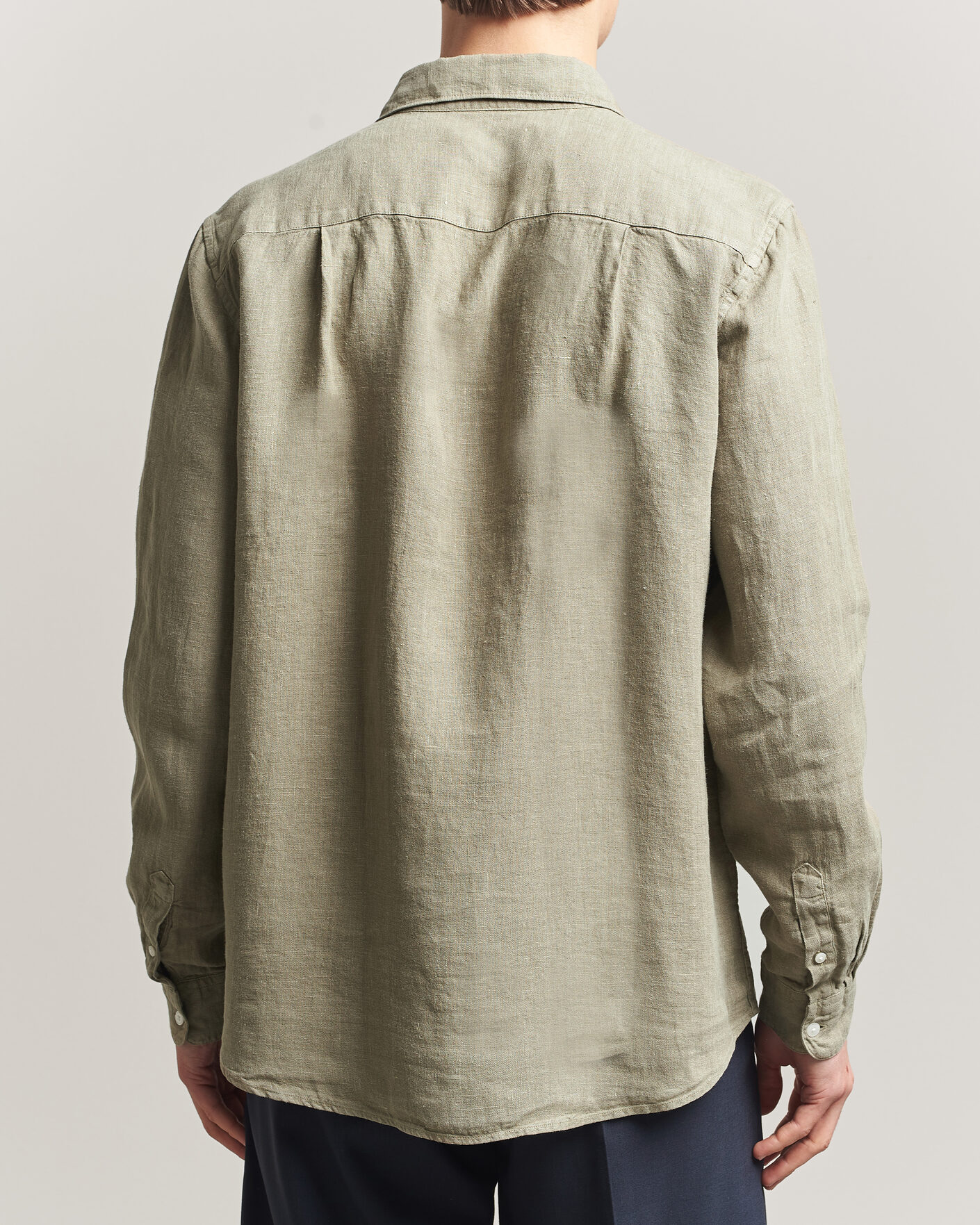 Homme | Chemises | A Day's March | Daintree Linen Shirt Misty Green
