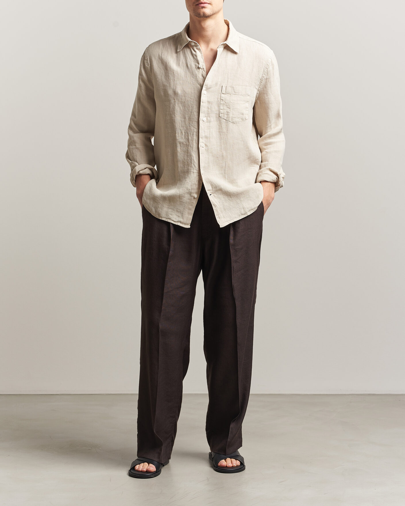 Homme | Chemises | A Day's March | Daintree Linen Shirt Moonstruck