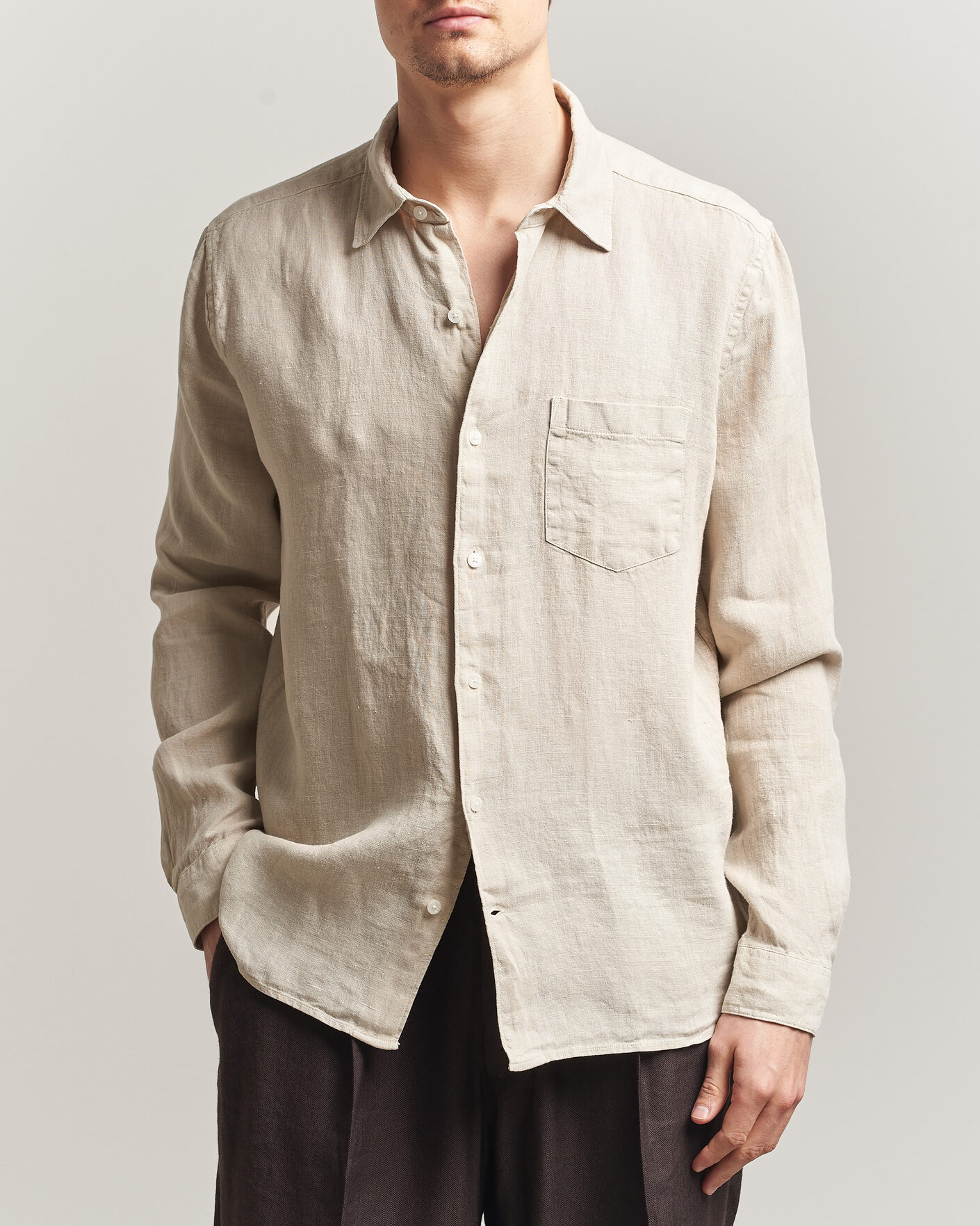 Homme | Chemises | A Day's March | Daintree Linen Shirt Moonstruck