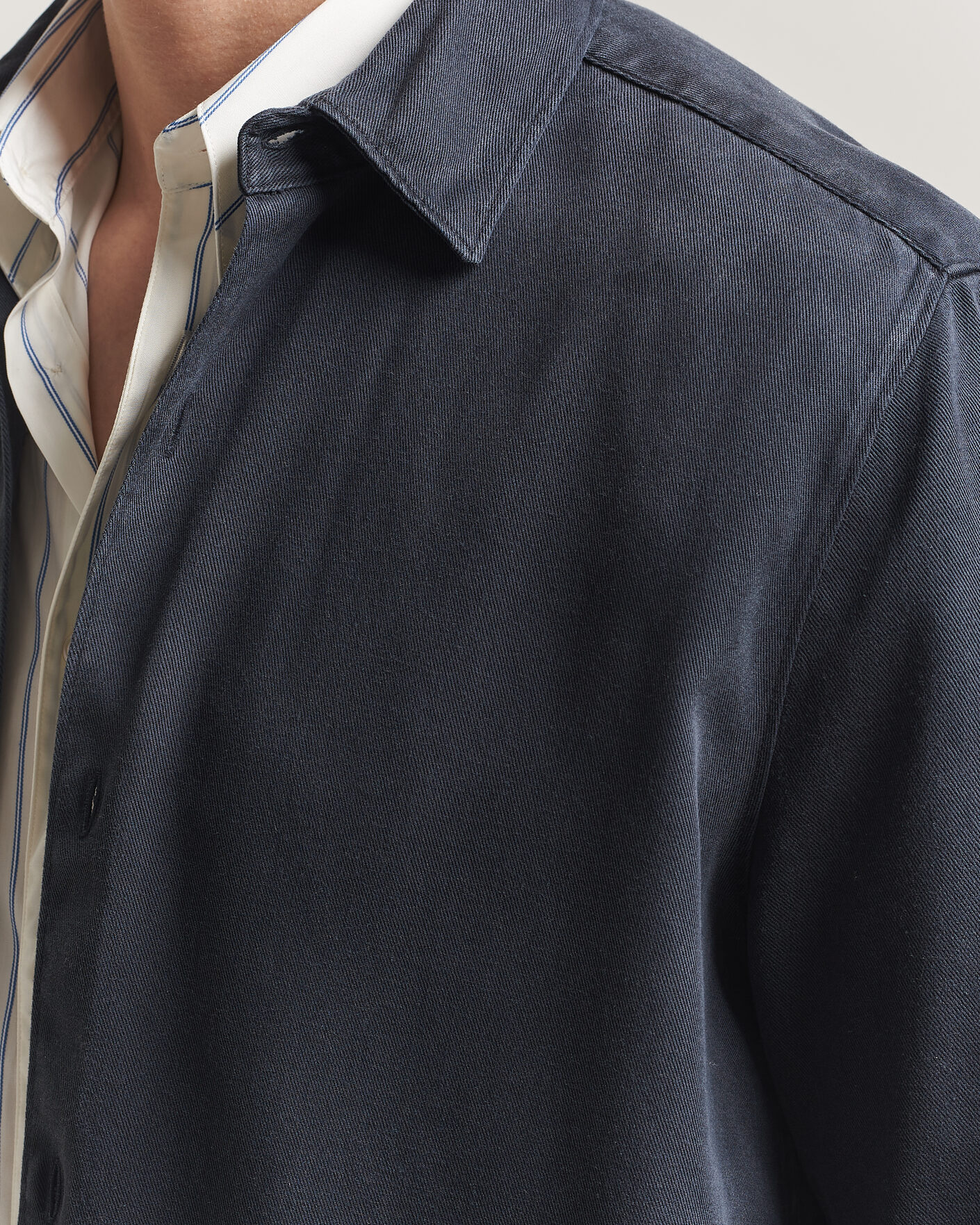 Homme | Chemises | A Day's March | Clean Cut Lyocell Shirt Navy