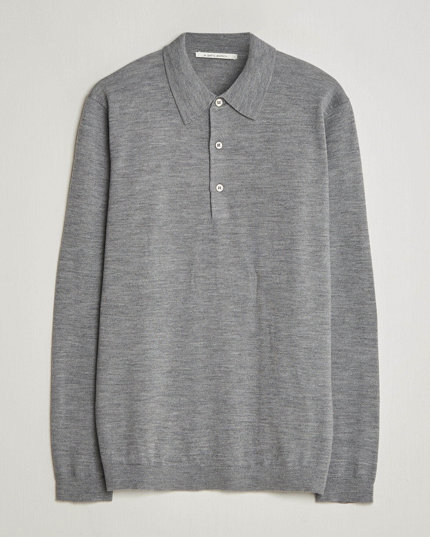 Homme | Pulls Et Tricots | A Day's March | Ambroz Merino Polo Grey Melange