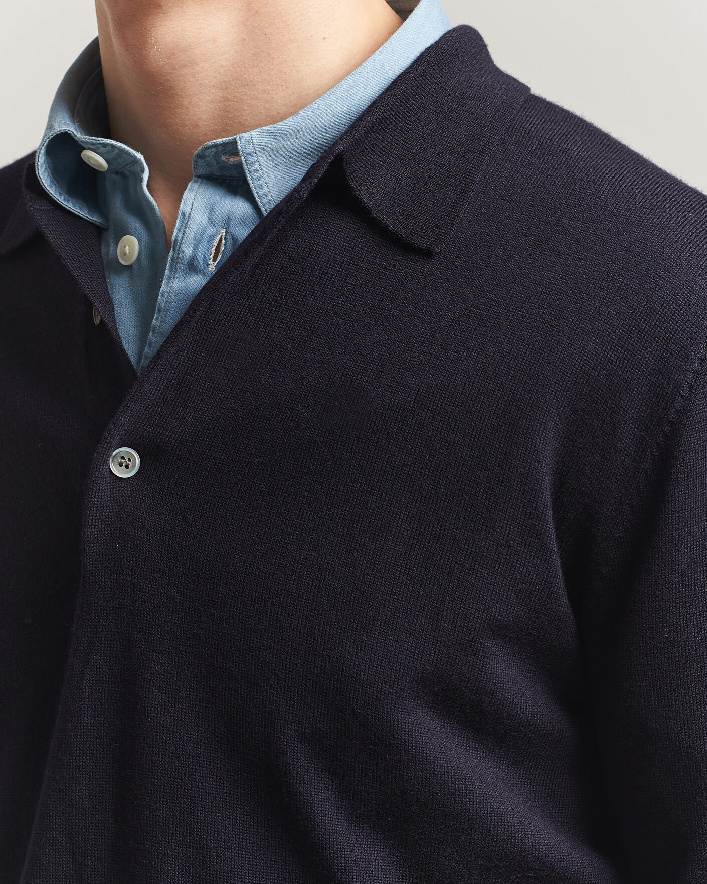 Homme | Pulls Et Tricots | A Day's March | Ambroz Merino Polo Navy