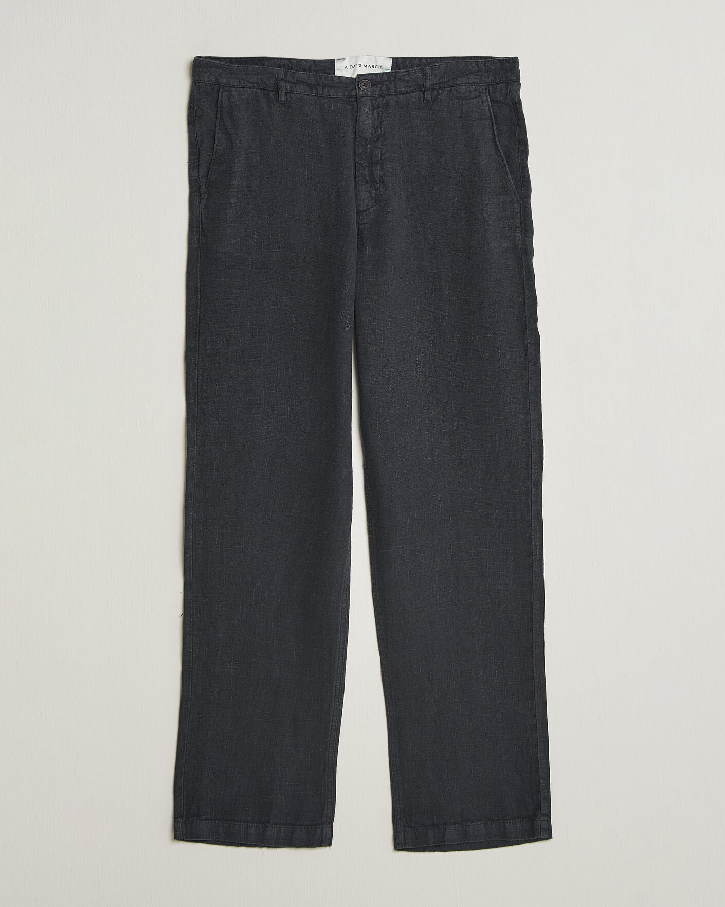 Homme | Pantalons | A Day's March | Redwood Linen Trousers Black