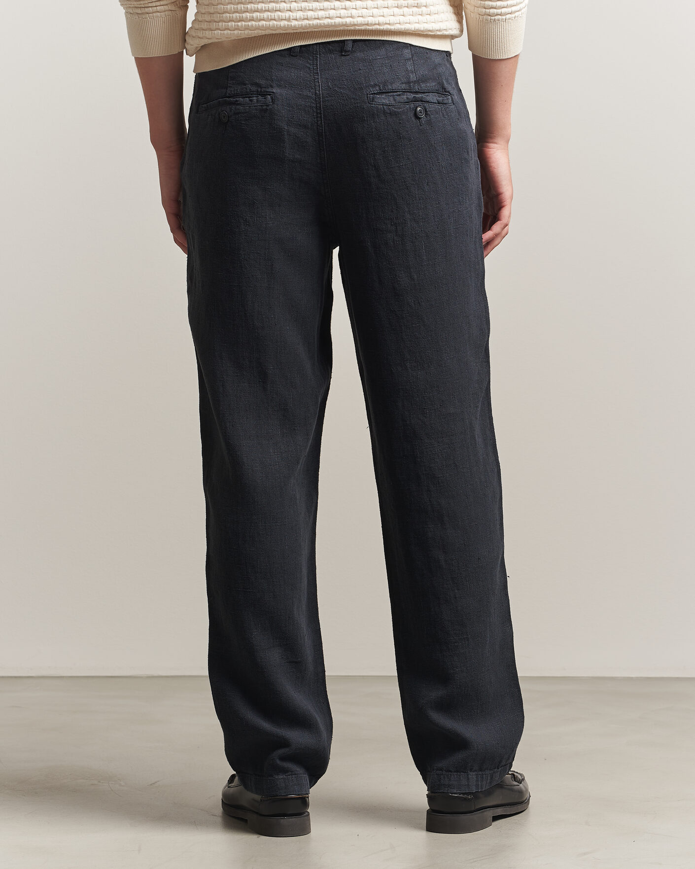 Homme | Pantalons | A Day's March | Redwood Linen Trousers Black