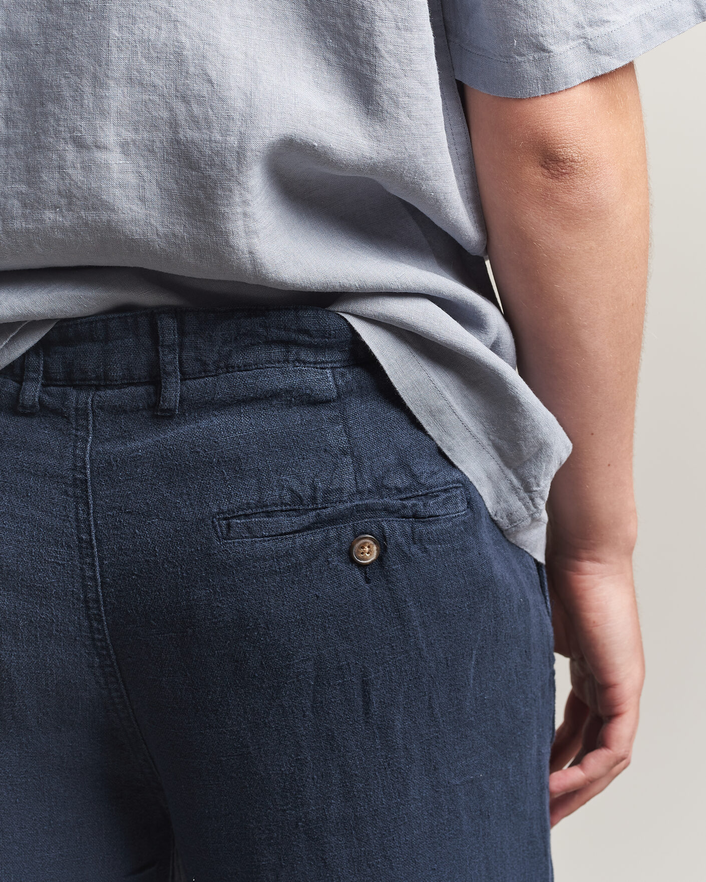 Homme | Pantalons | A Day's March | Redwood Linen Trousers Navy