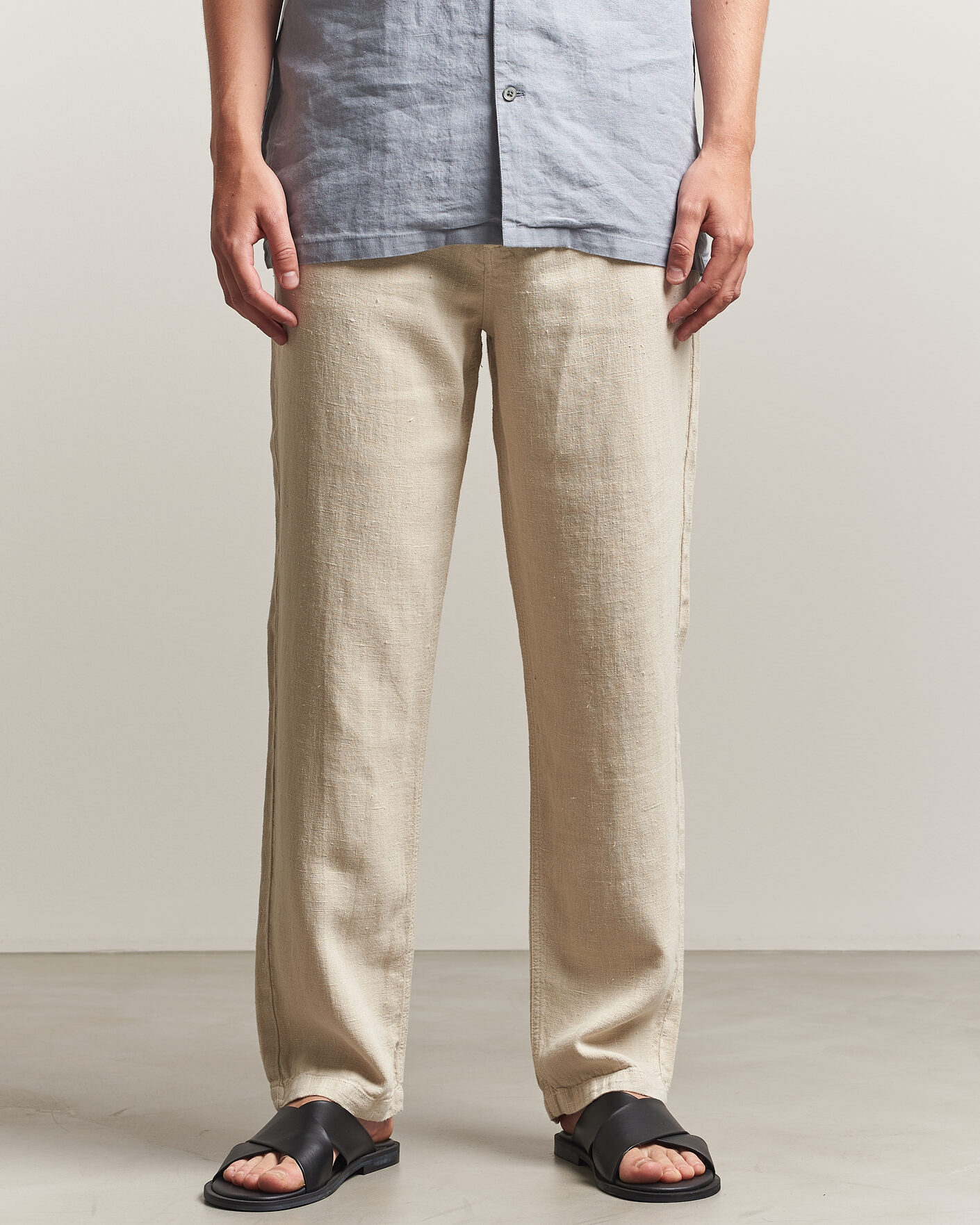 Homme | Pantalons | A Day's March | Redwood Linen Trousers Oyster