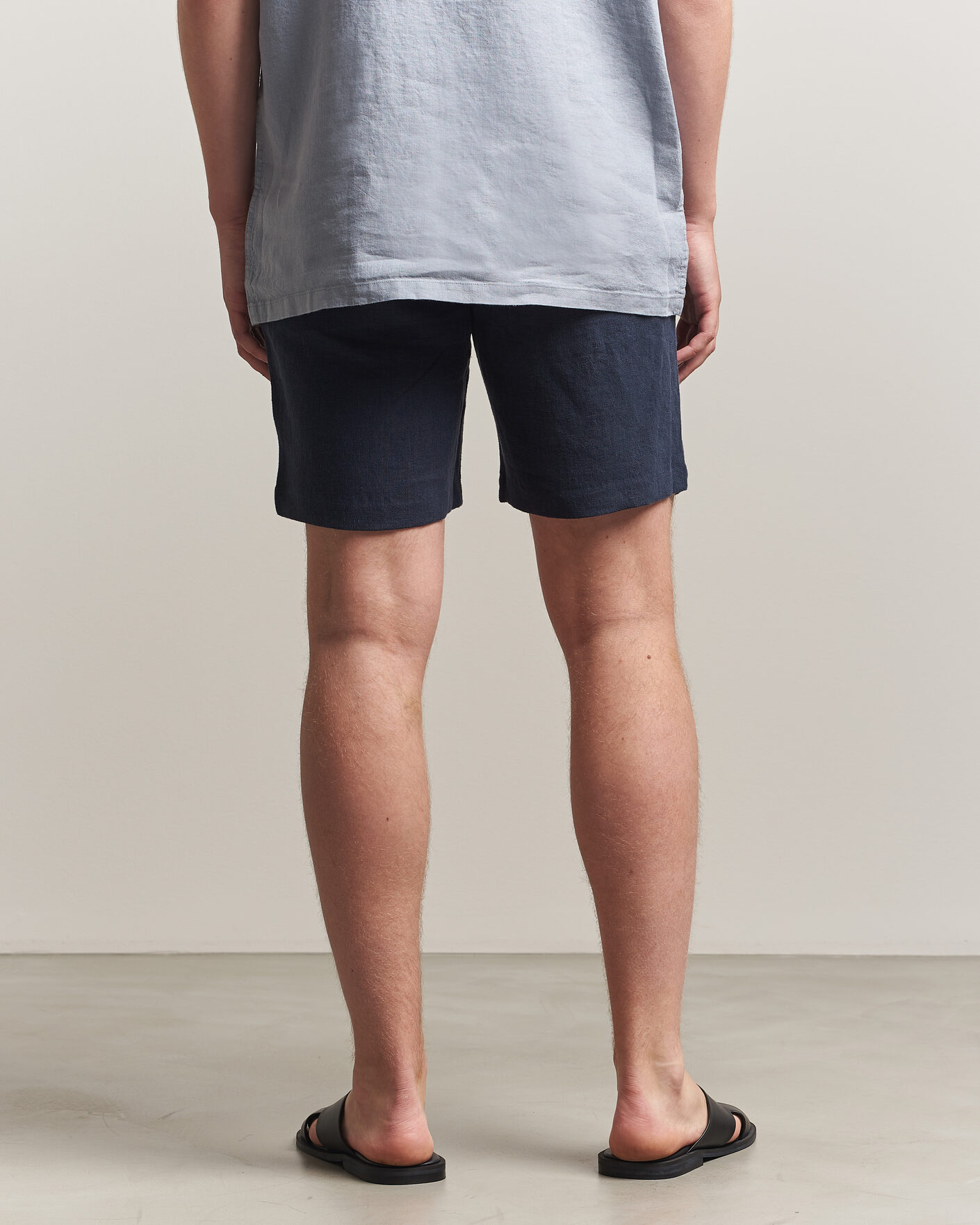 Homme | Shorts | A Day's March | Luny Linen Shorts Navy