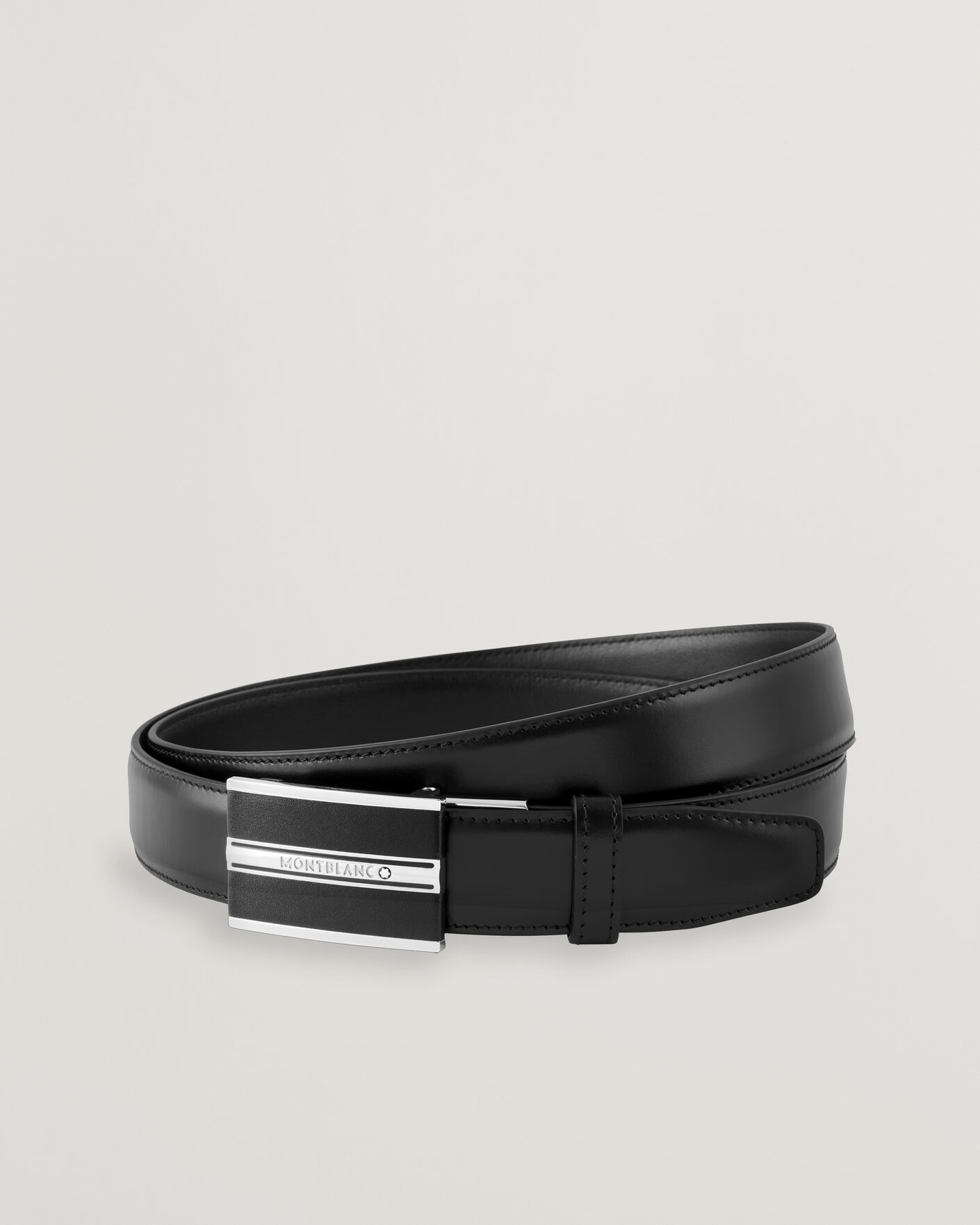 Homme | Ceintures | Montblanc | Plate 30mm Leather Belt Black