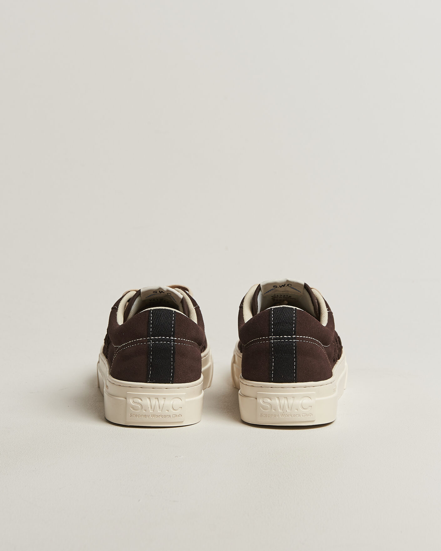 Homme | Baskets | Stepney Workers Club | Dellow 02 Woven Suede Sneaker Dark Brown