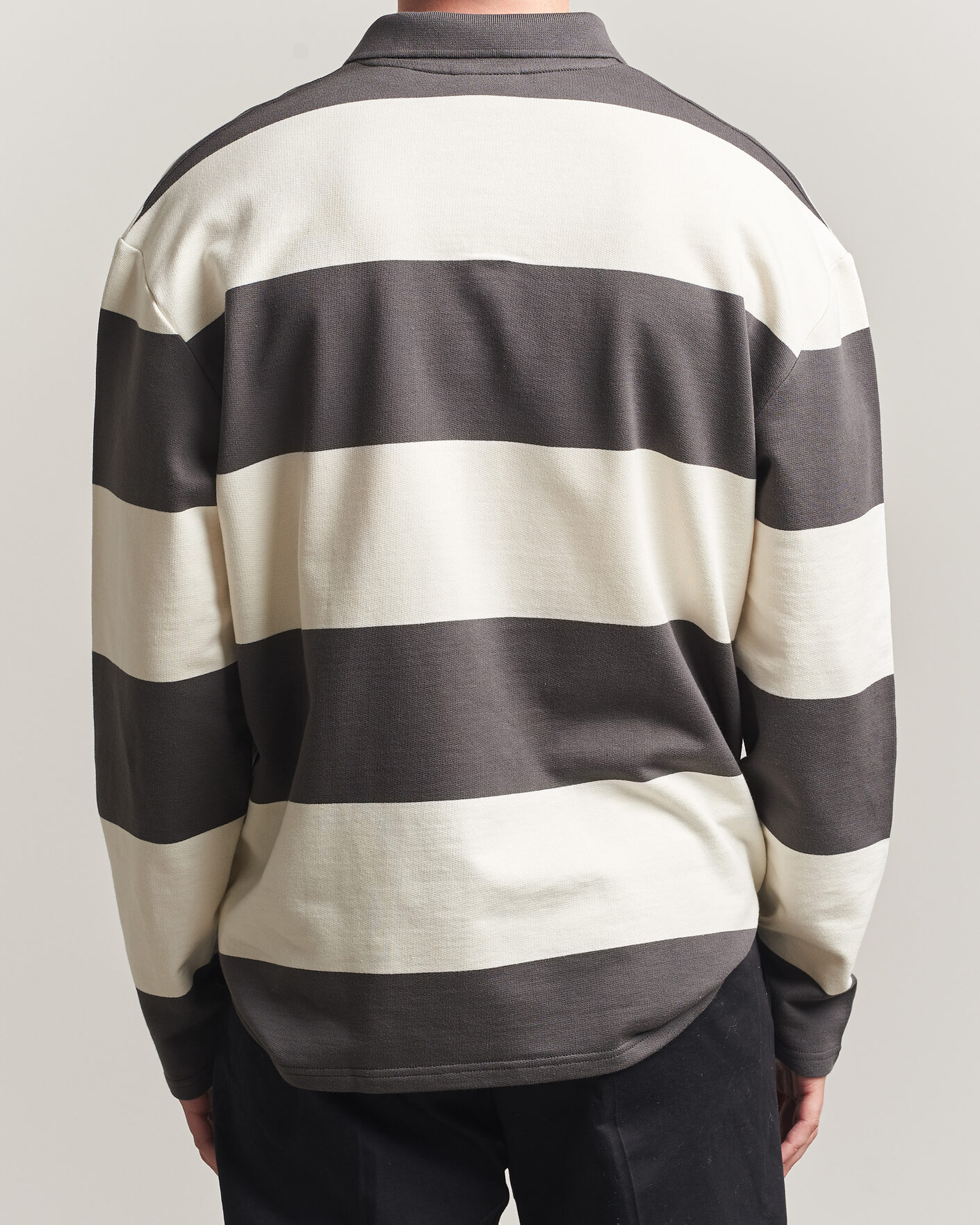 Homme | Pulls Et Tricots | LES DEUX | Prince Striped Long Sleeve Polo Raven Gray