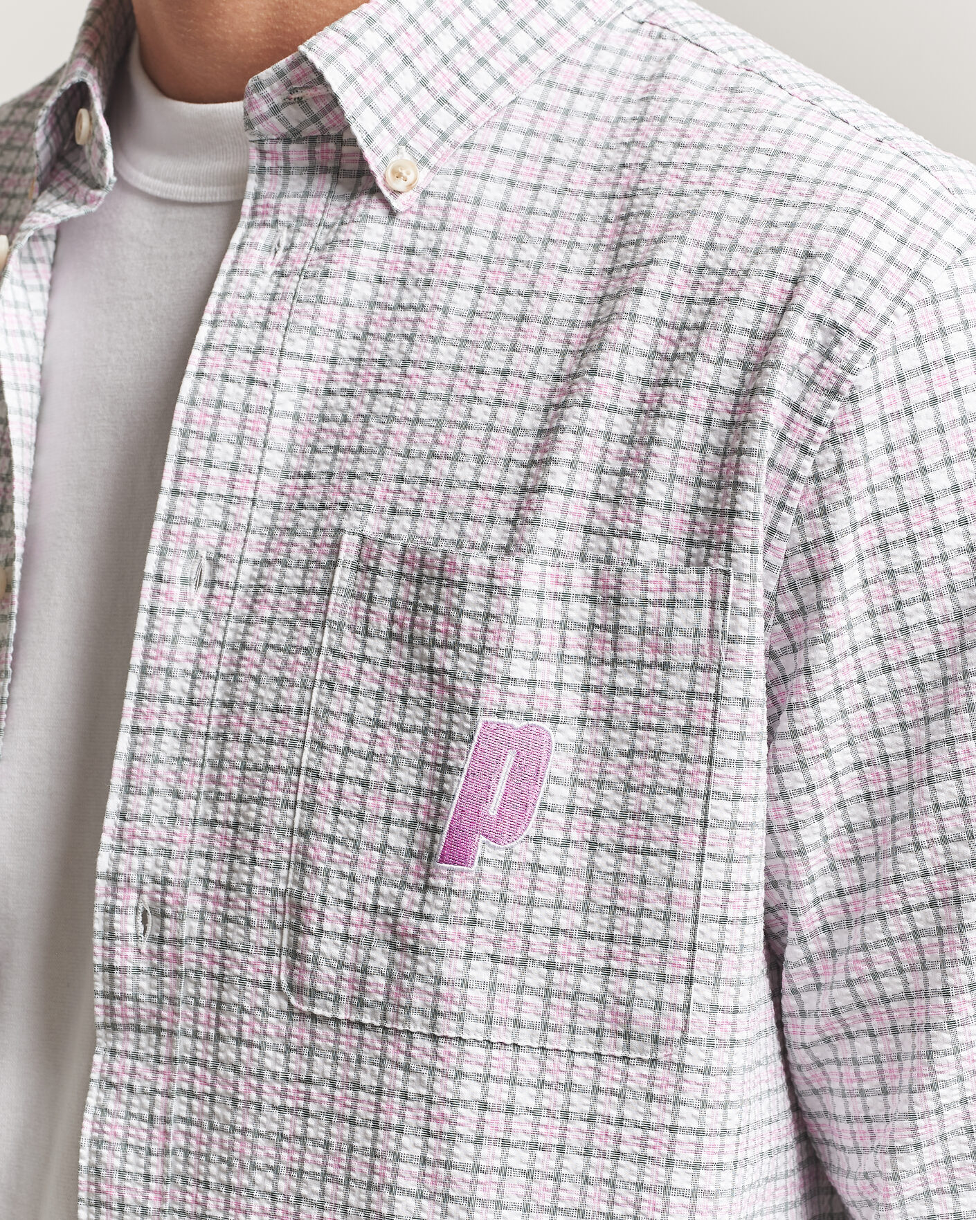 Homme | Chemises | LES DEUX | Prince Seersucker Check Shirt Ivory