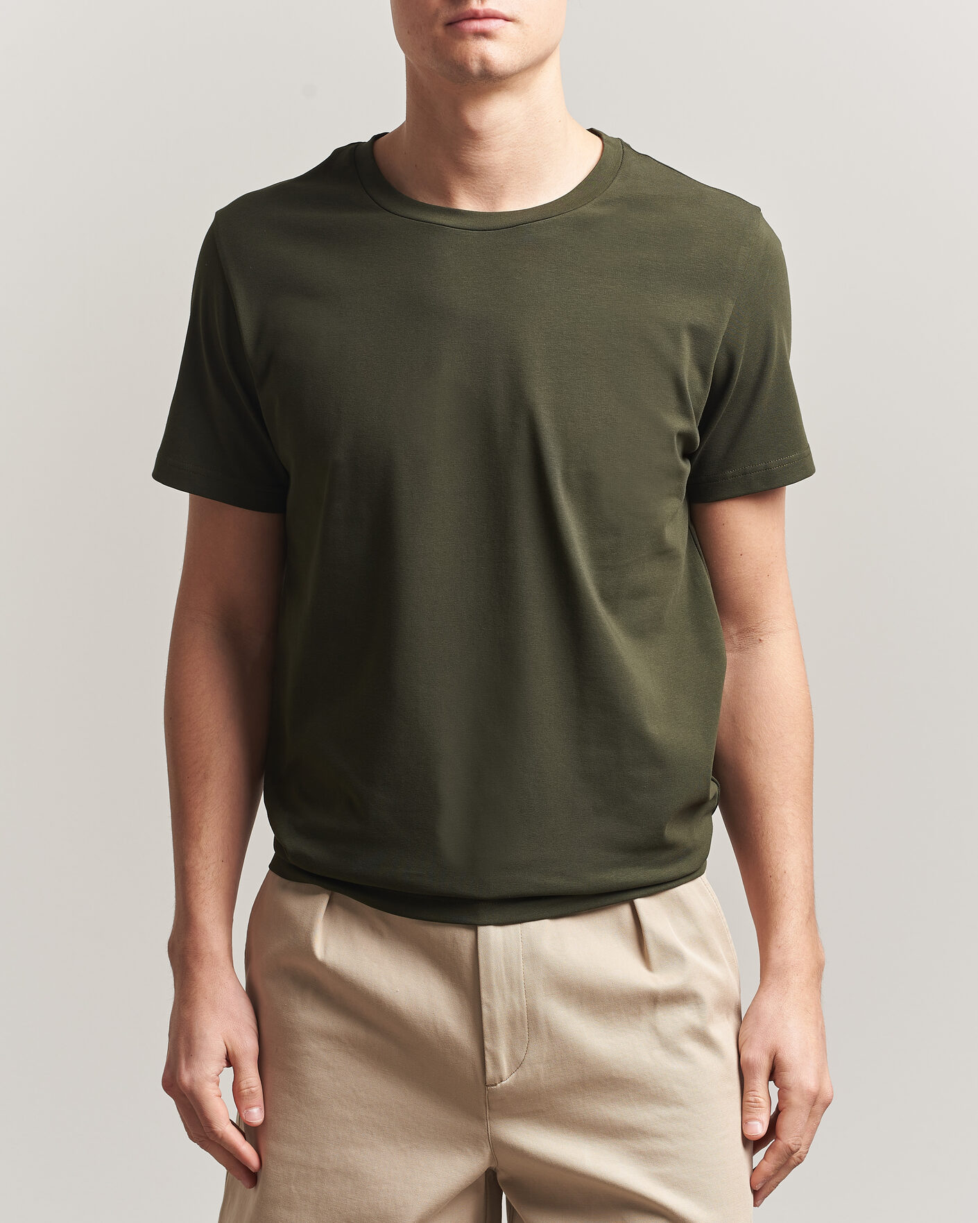 Homme | T-shirts | Filippa K | Soft Lycra T-Shirt Midnight Olive