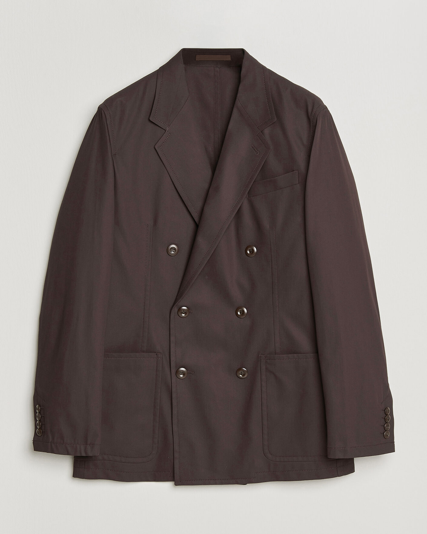 Homme | Blazers | Filippa K | Reese Cotton Double Breasted Blazer Dark Chocolate