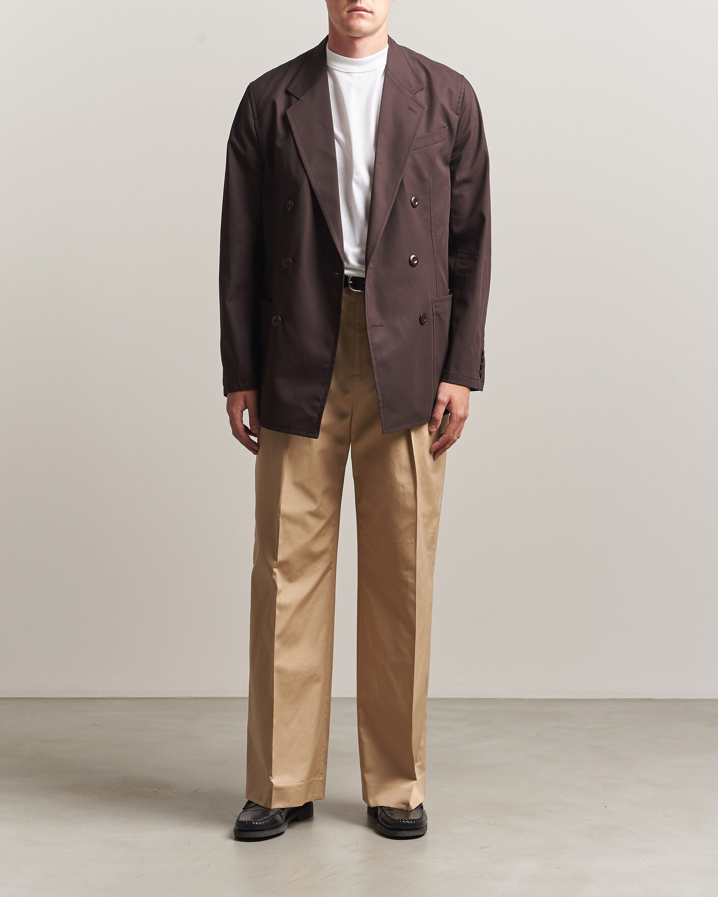 Homme | Blazers | Filippa K | Reese Cotton Double Breasted Blazer Dark Chocolate