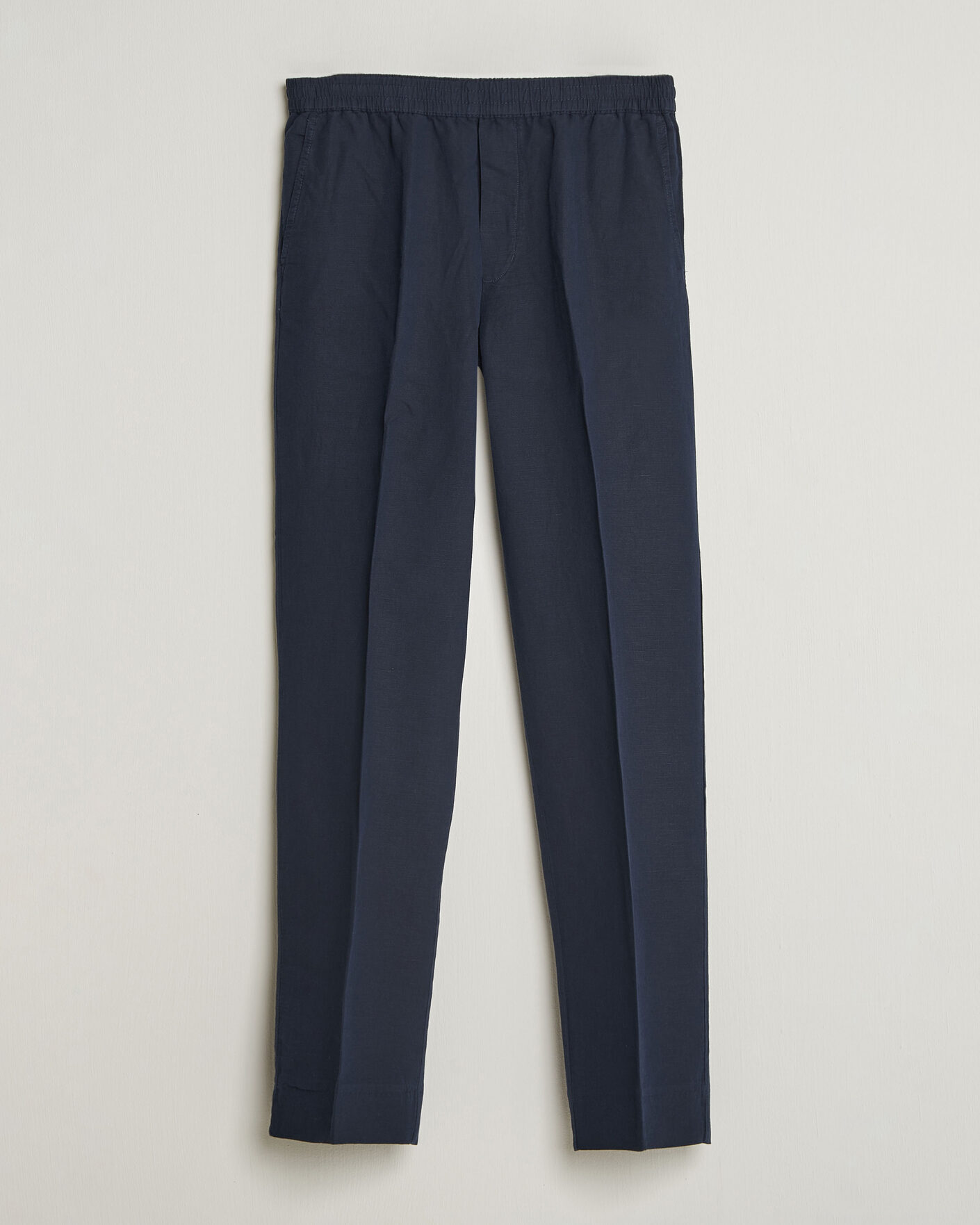 Homme | Pantalons | Filippa K | Theo Relaxed Linen/Cotton Drawstring Trousers Navy