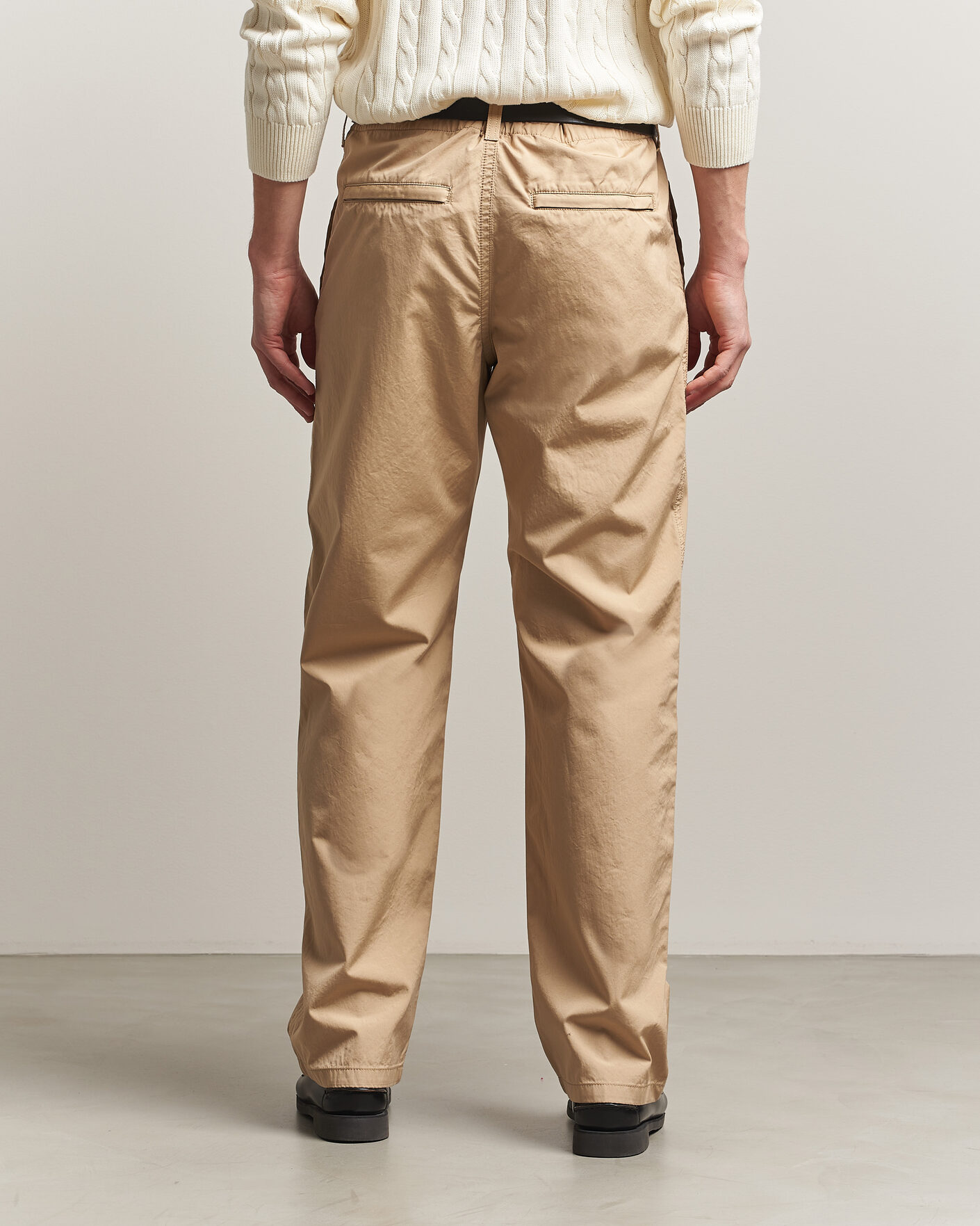 Homme | Pantalons | Filippa K | Flynn Washed Cotton Drawstring Trousers Canvas Beige