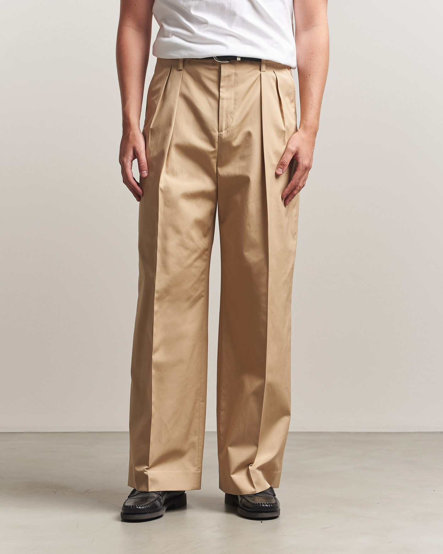 Homme | Pantalons | Filippa K | Milo Cotton Trousers Canvas Beige
