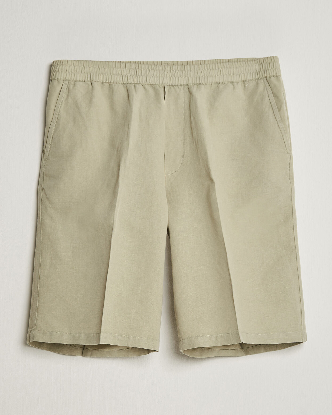 Homme | Shorts | Filippa K | Theo Relaxed Linen/Cotton Drawstring Shorts Light Green