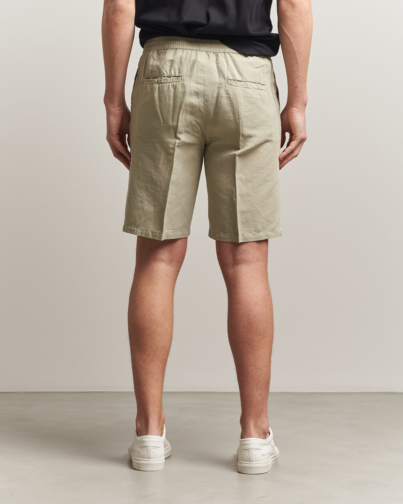 Homme | Shorts | Filippa K | Theo Relaxed Linen/Cotton Drawstring Shorts Light Green