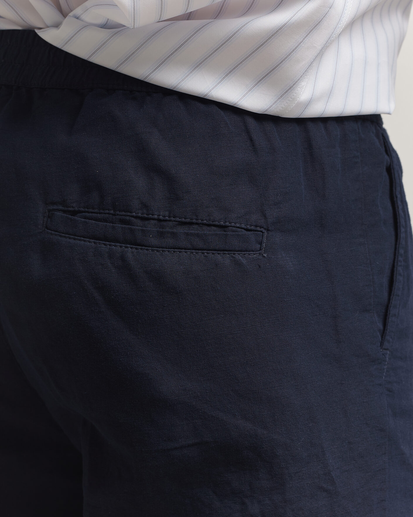 Homme | Shorts | Filippa K | Theo Relaxed Linen/Cotton Drawstring Shorts Navy