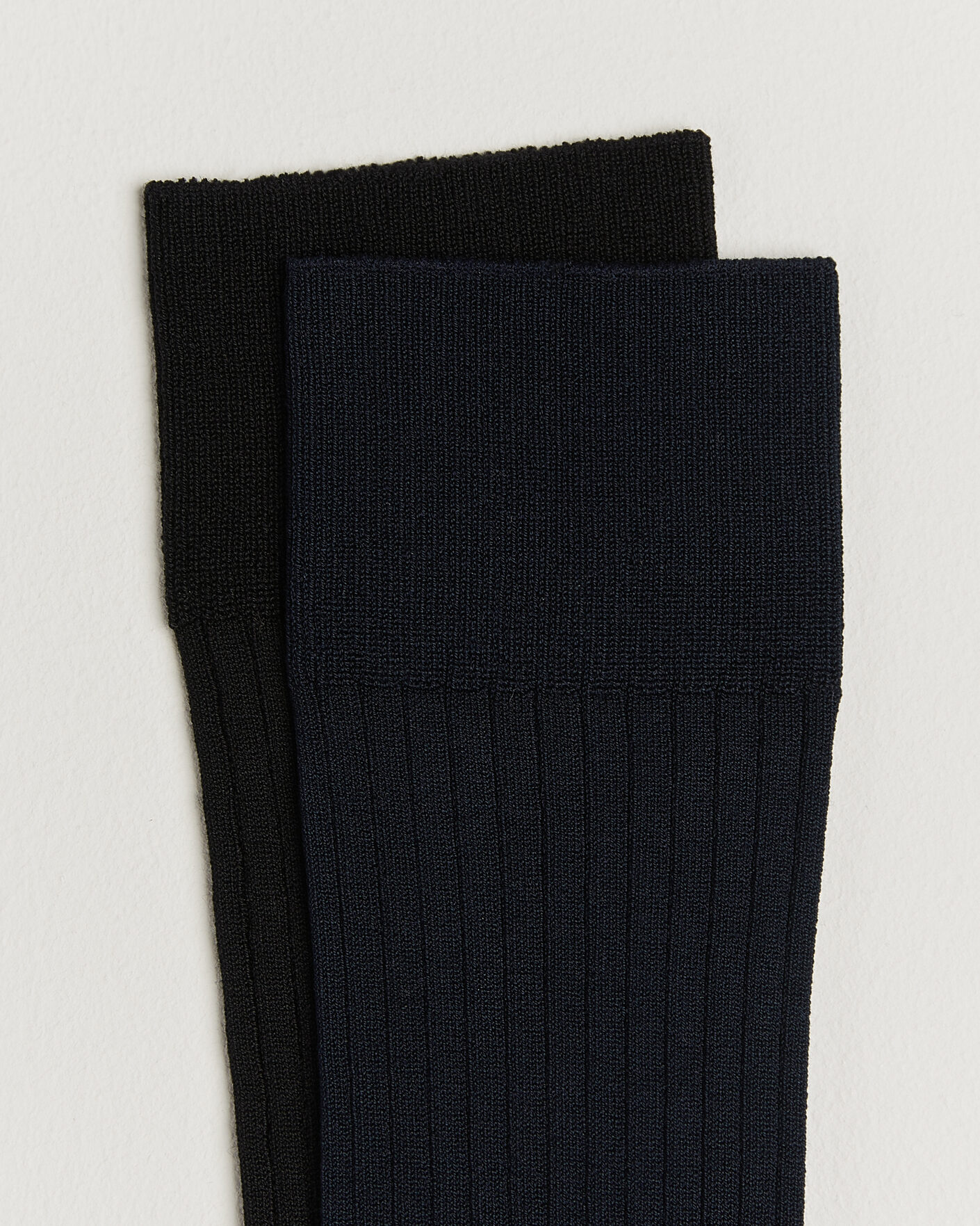 Homme | Sous-Vêtements Et Chaussettes | Myrqvist | 2-Pack Axel Ribbed Cotton Sock Black/Navy