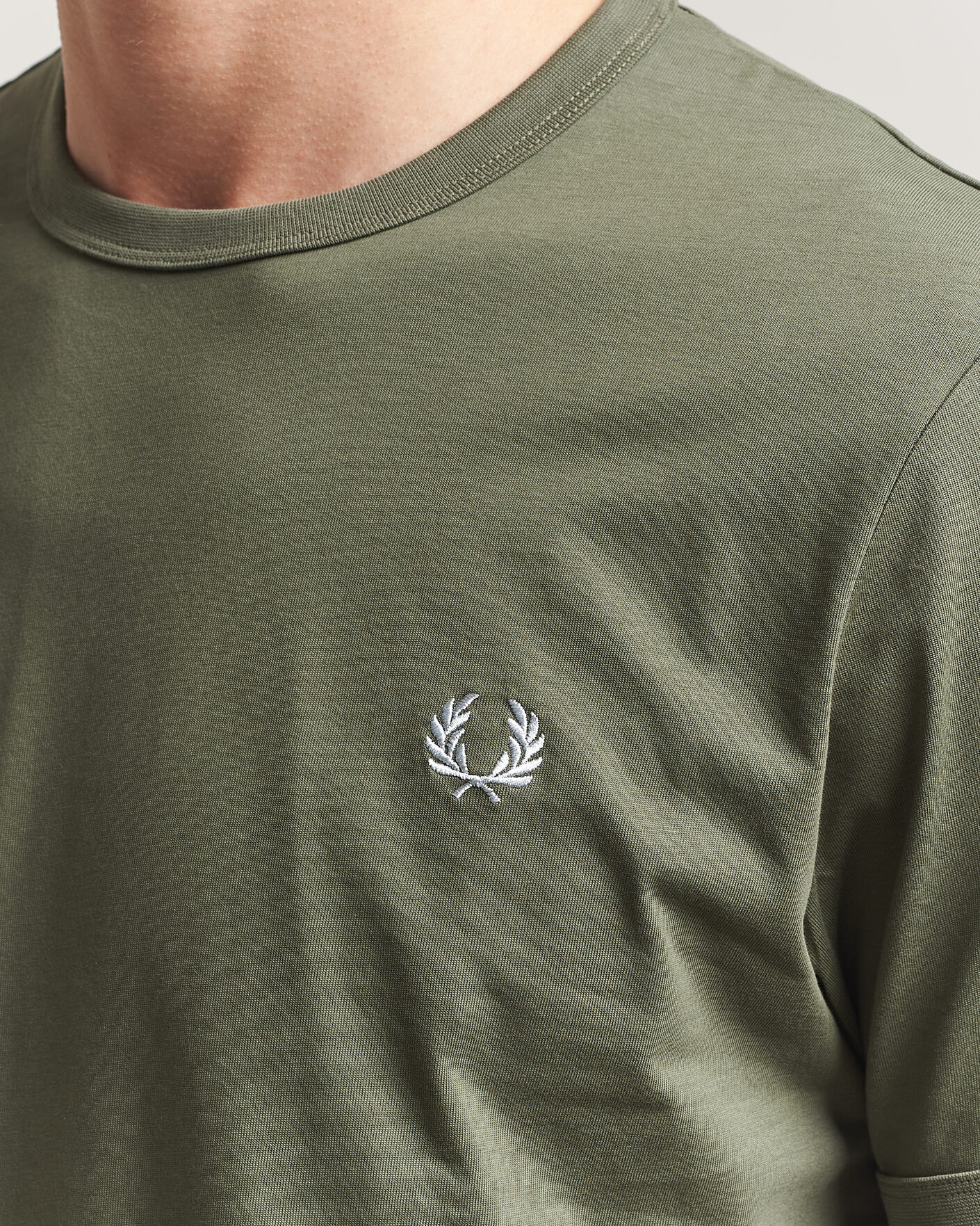 Homme | T-shirts | Fred Perry | Ringer T-Shirt Laurel Wreath Green