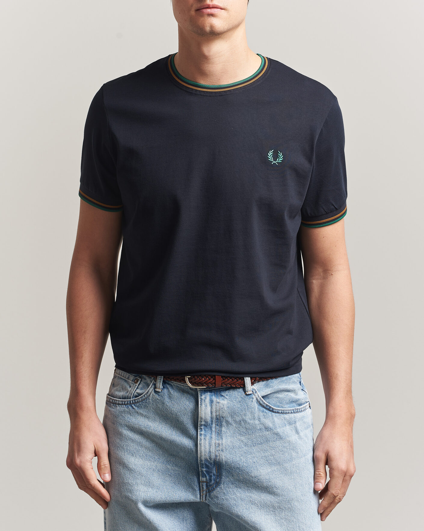 Homme | T-shirts | Fred Perry | Twin Tipped T-Shirt Navy