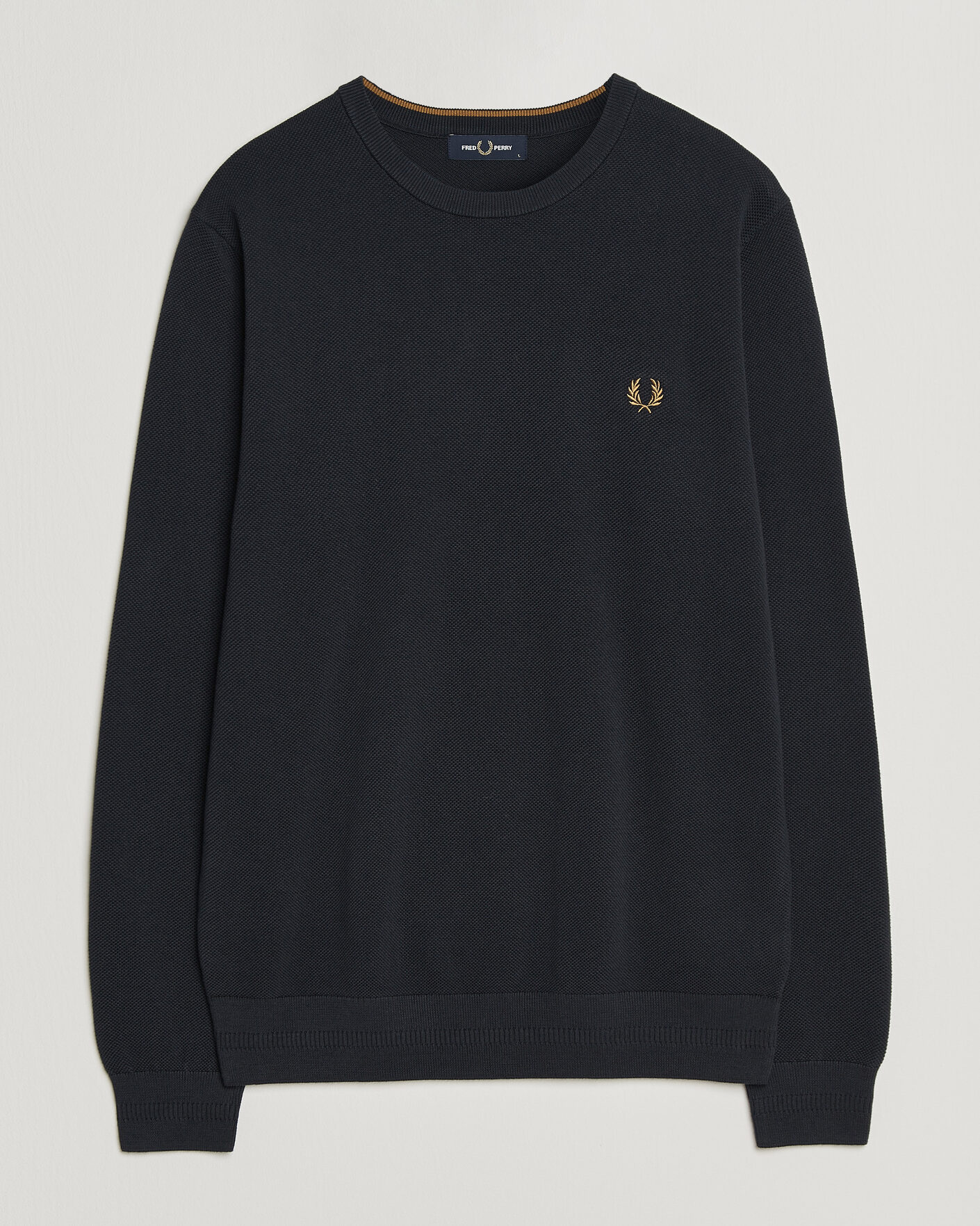 Homme | Pulls Et Tricots | Fred Perry | Piqué Stitched Sweater Navy